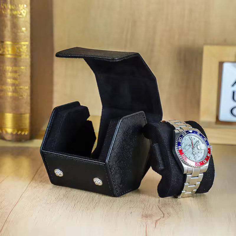 1-Slot Genuine Leather Watch Roll