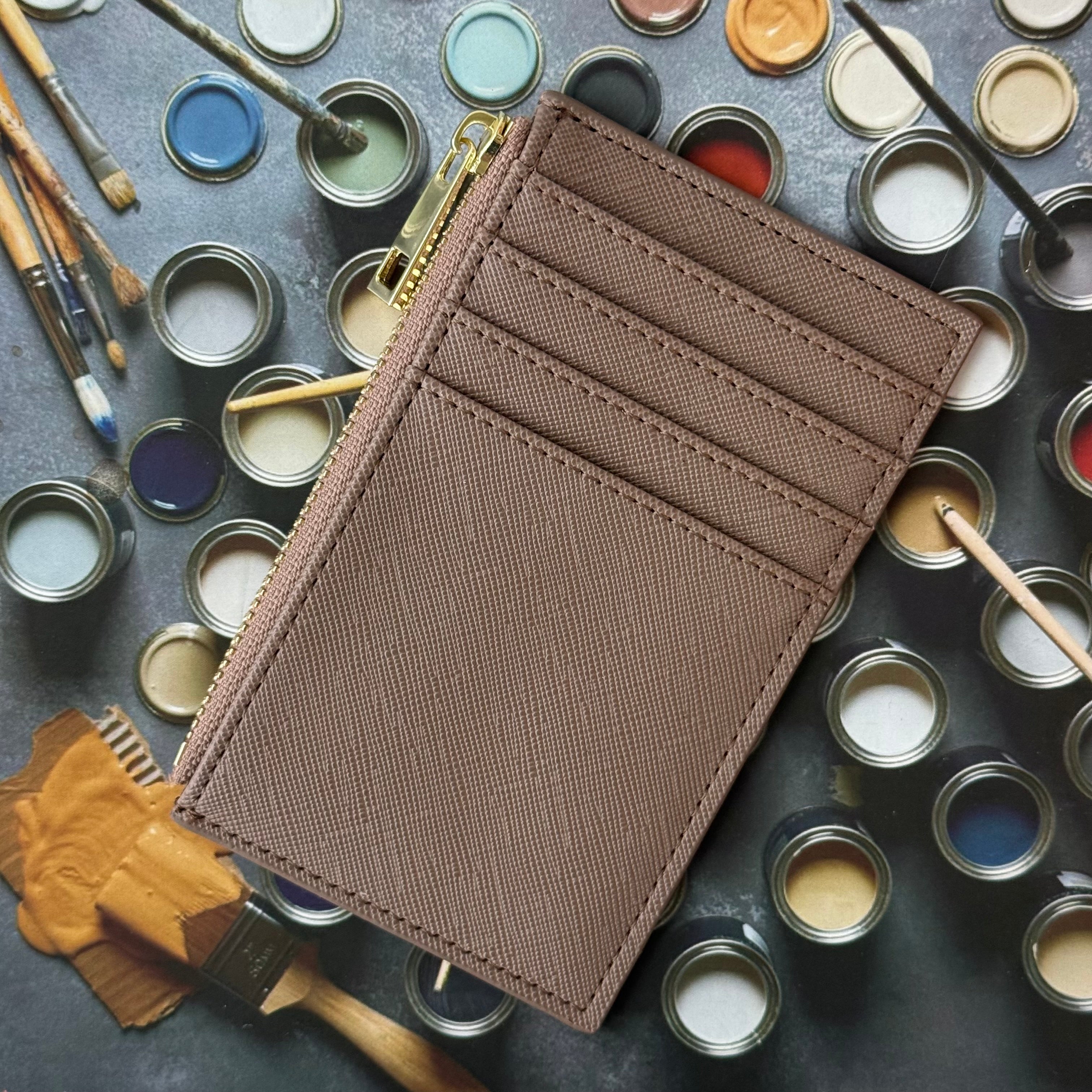 Genuine Saffiano Leather Card Holder + Wallet