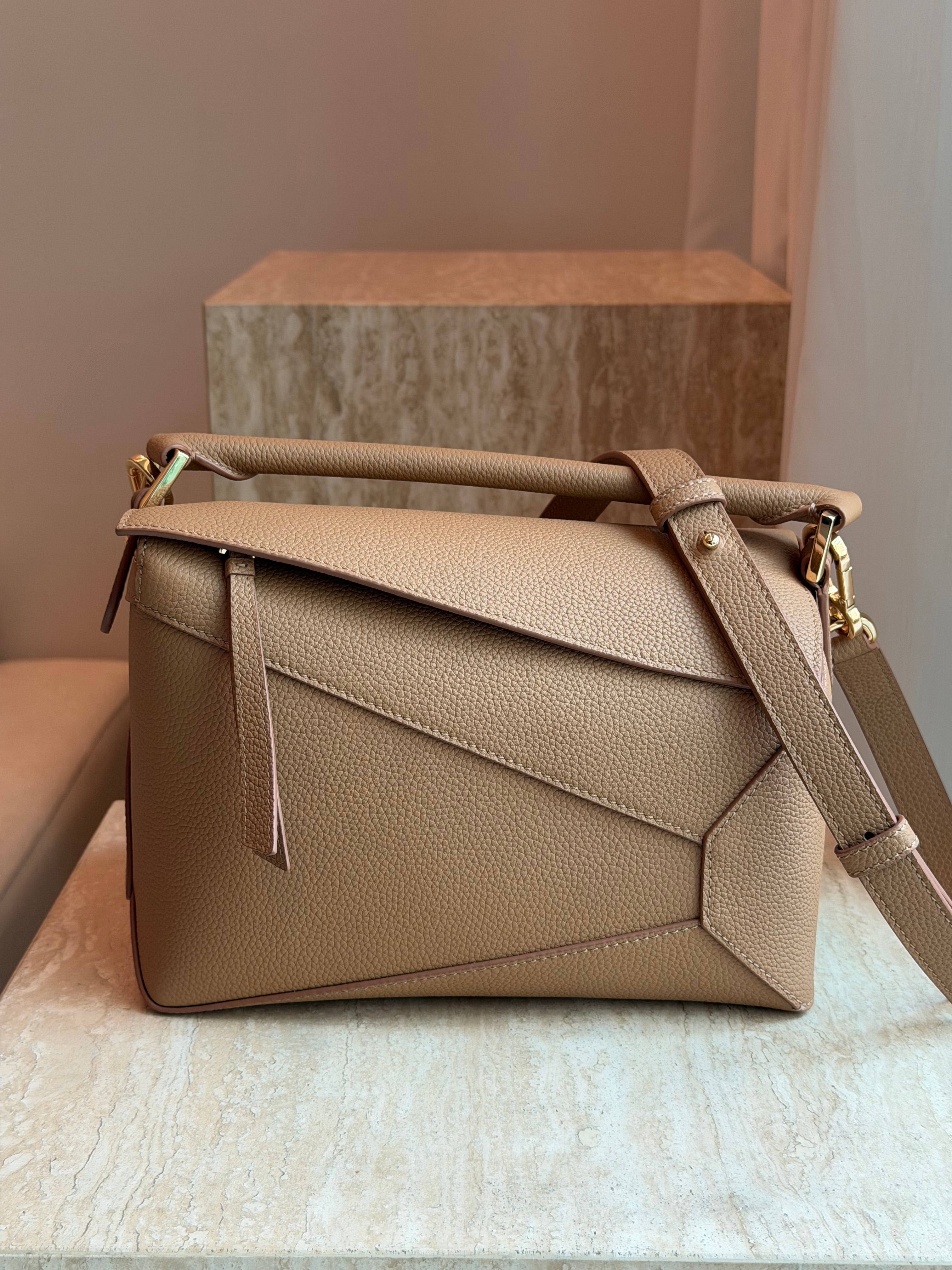 Geometric Bag Hand Stitched