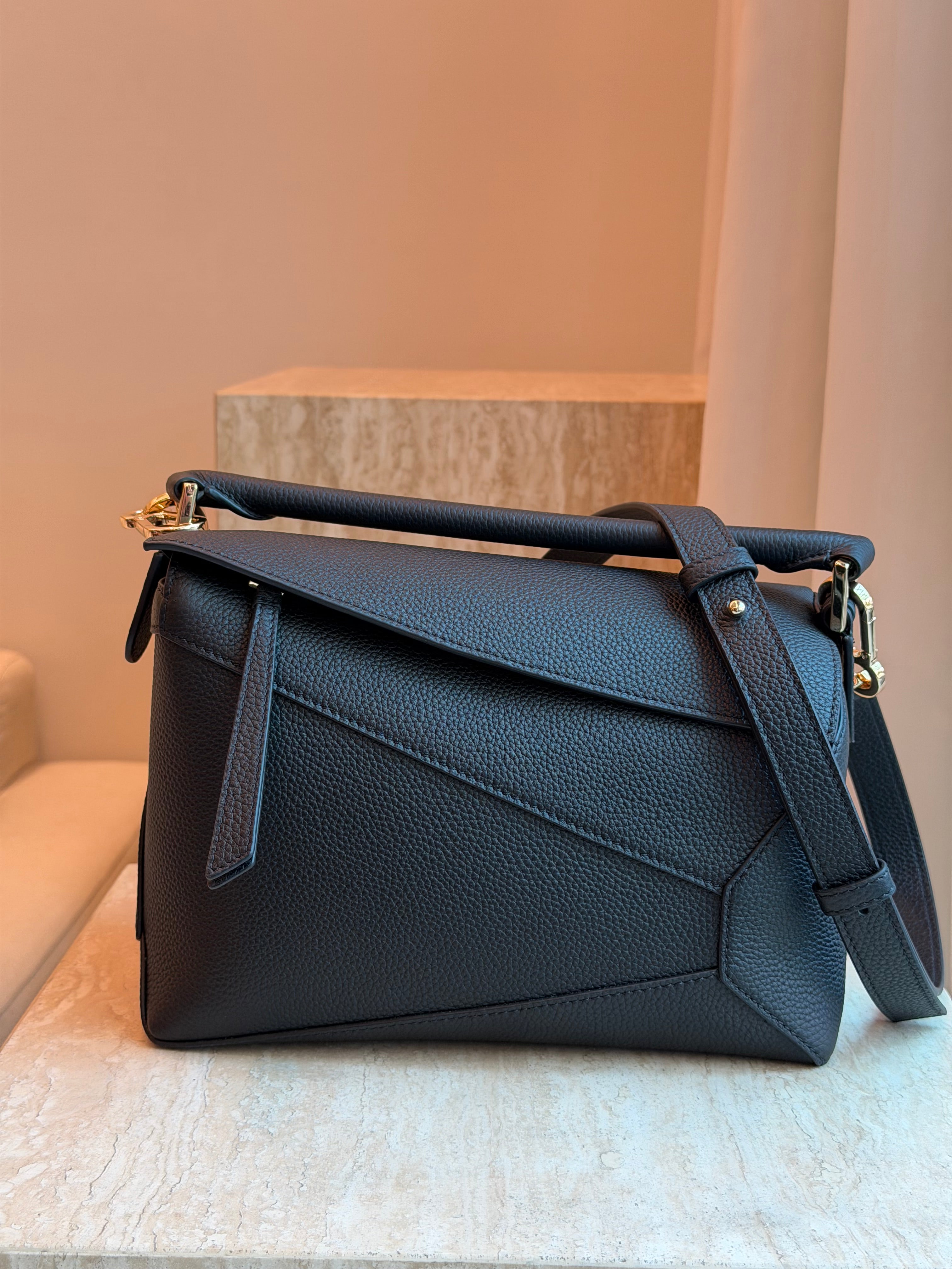 Geometric Bag Hand Stitched