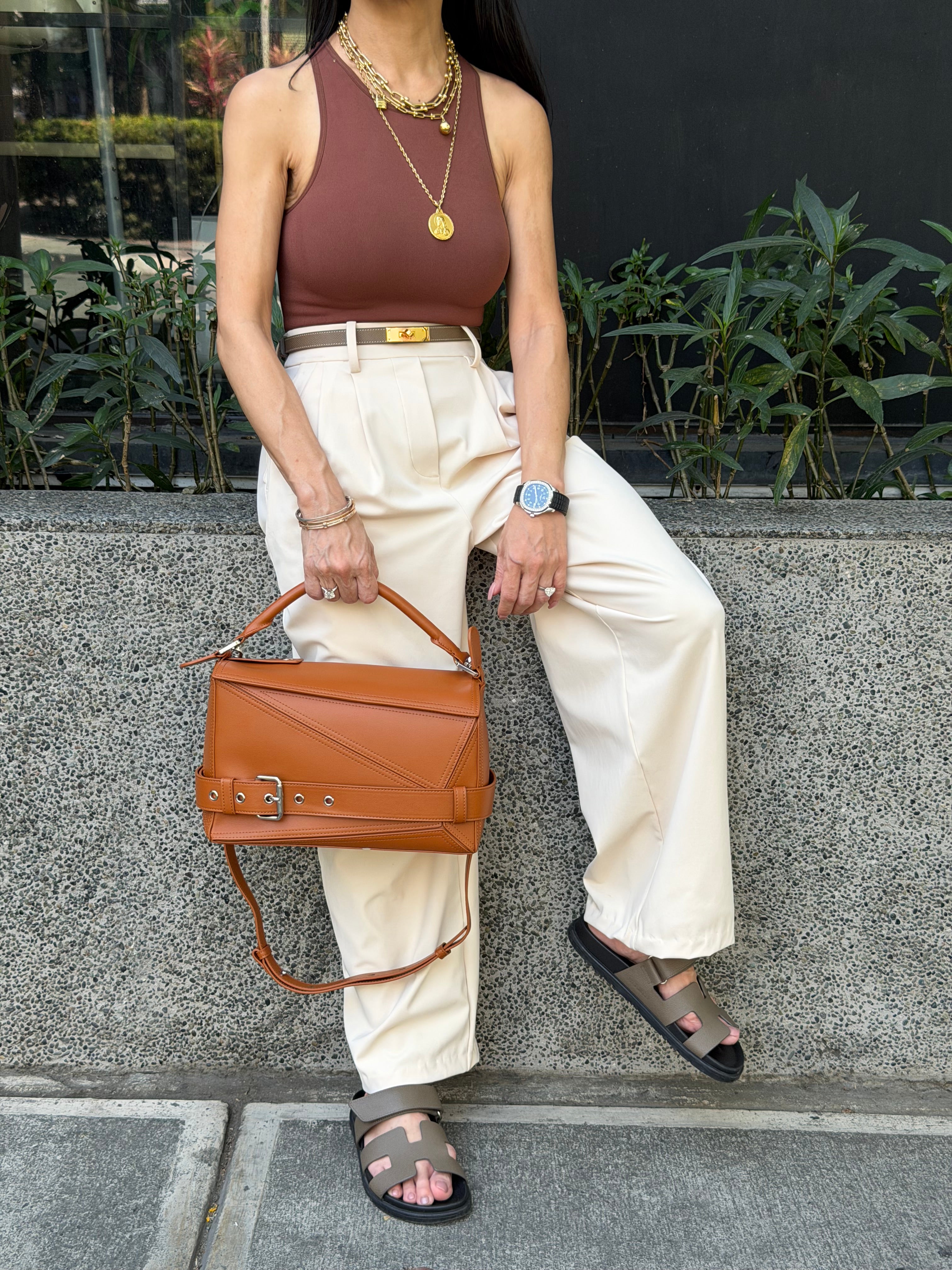 Geometric Biker Bag