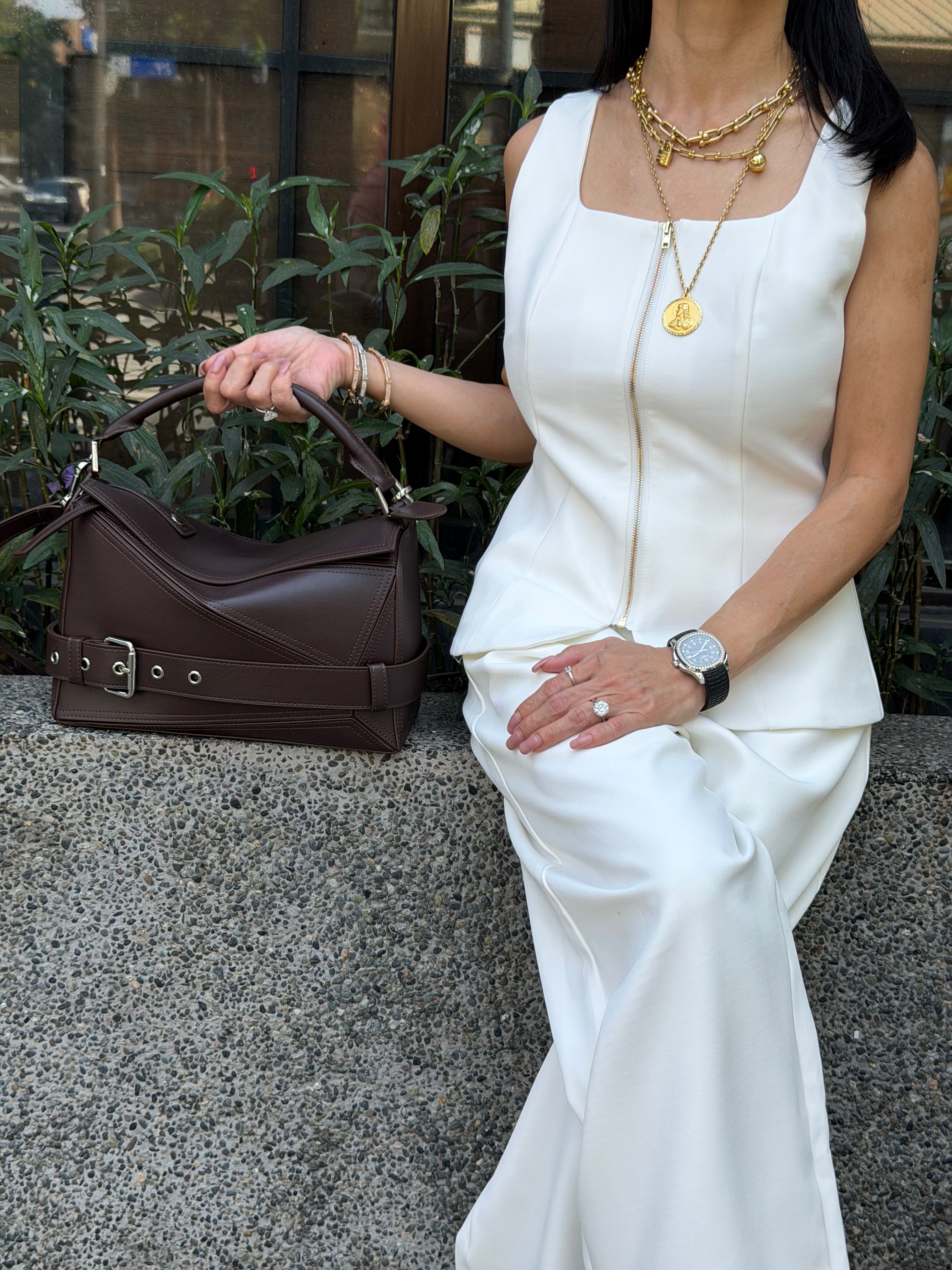 Geometric Biker Bag