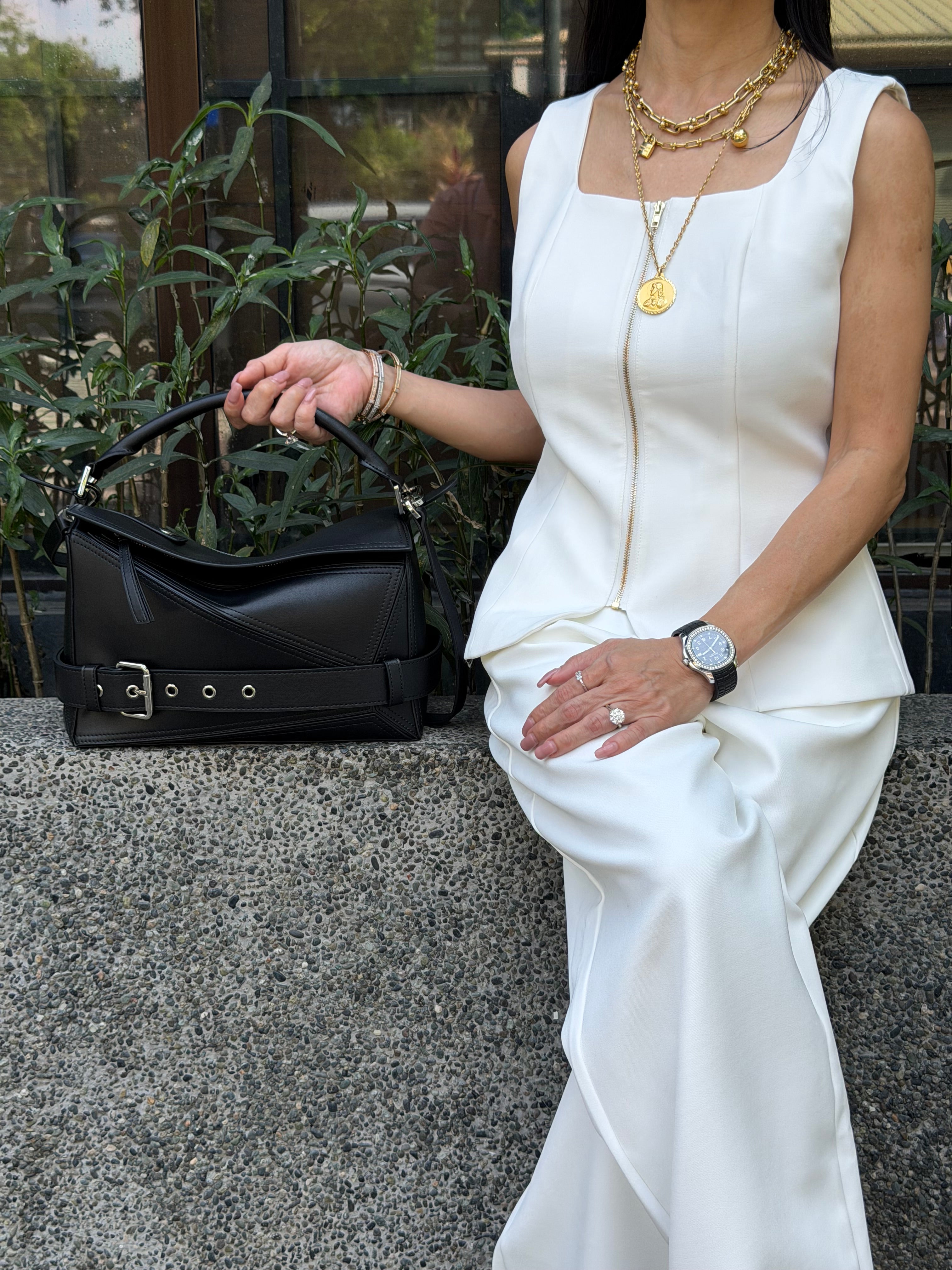 Geometric Biker Bag