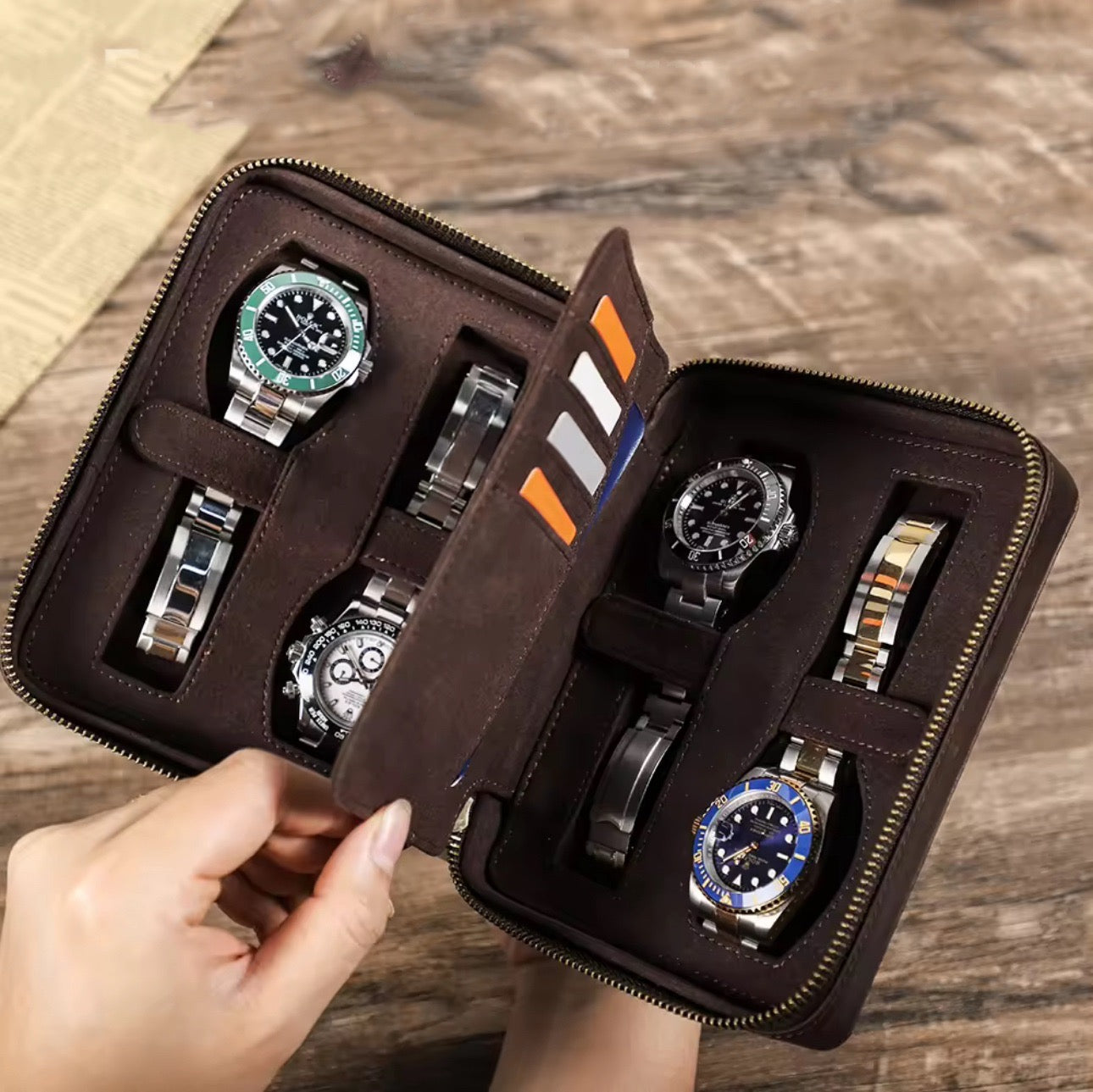 4 Slots Watch Roll Holder