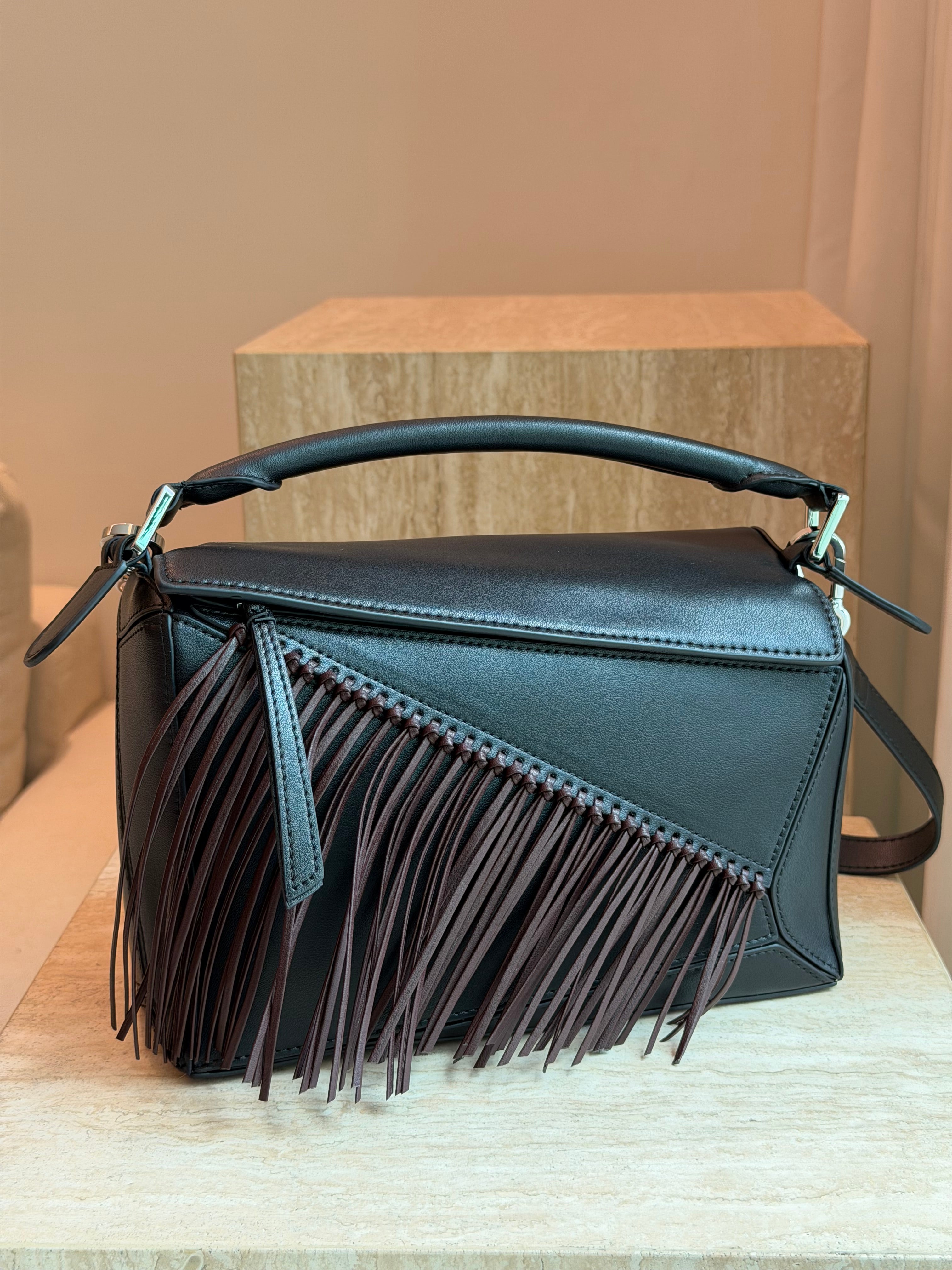 Geometric Fringe Bag
