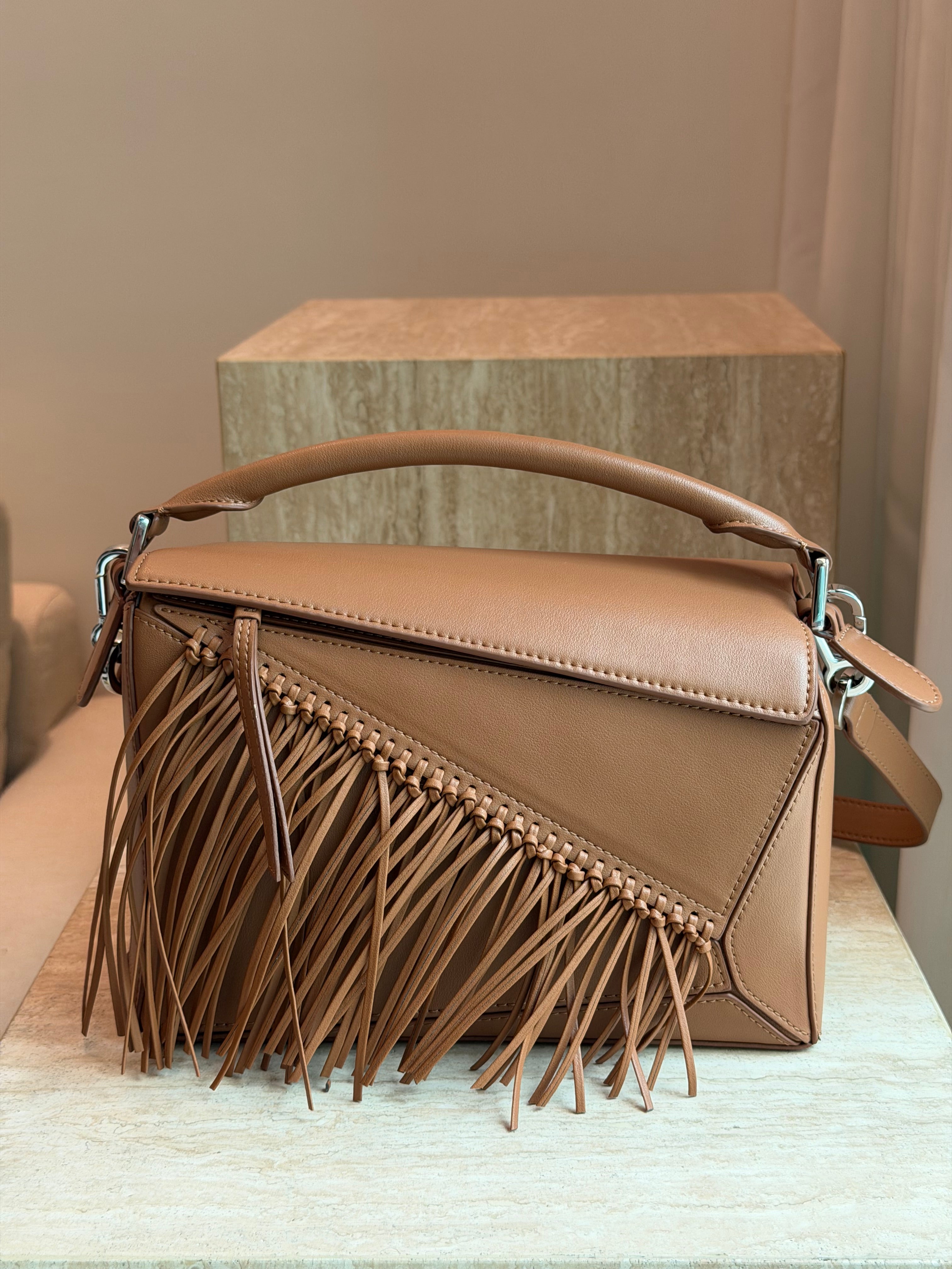 Geometric Fringe Bag