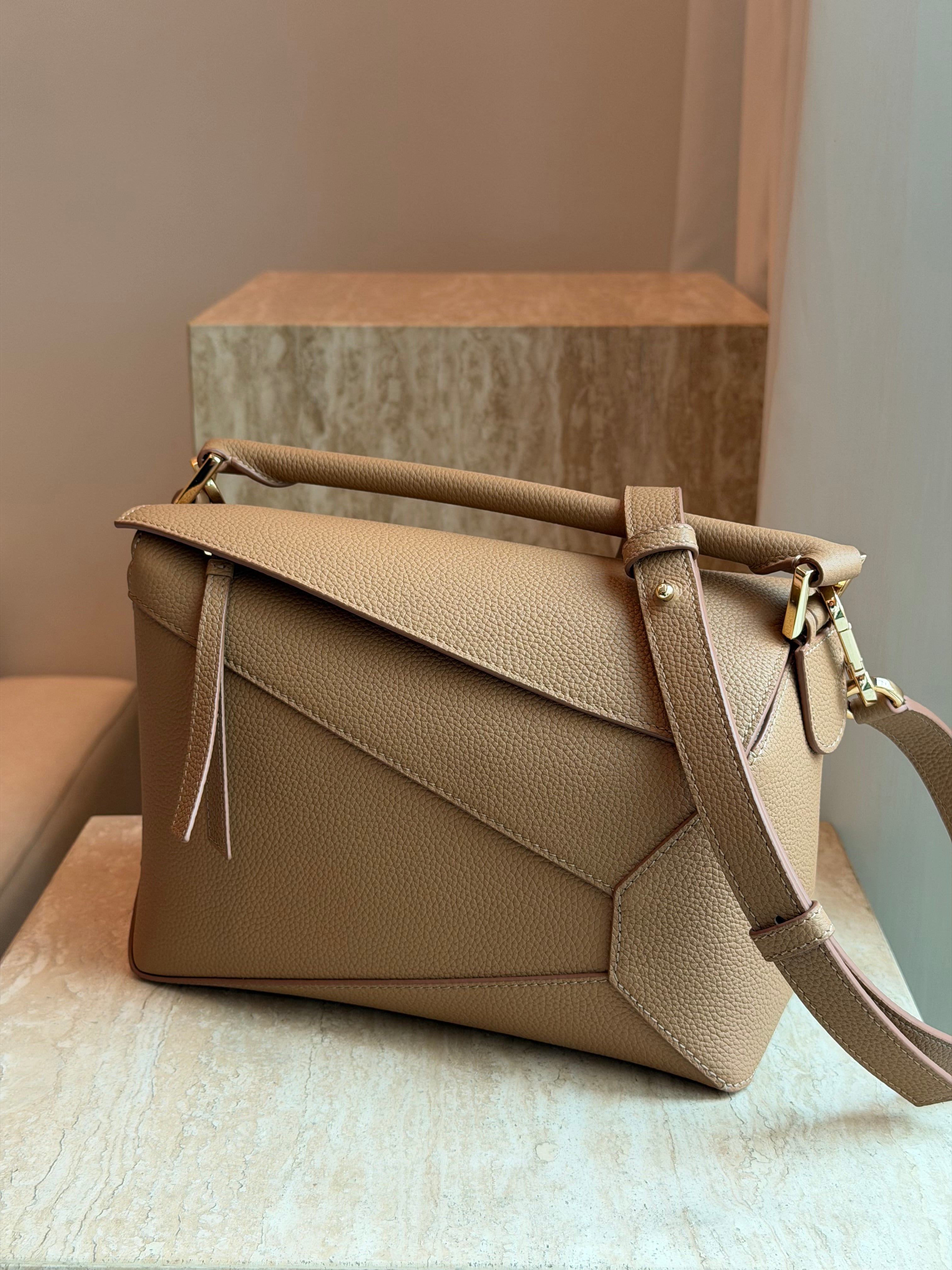 Geometric Bag Hand Stitched