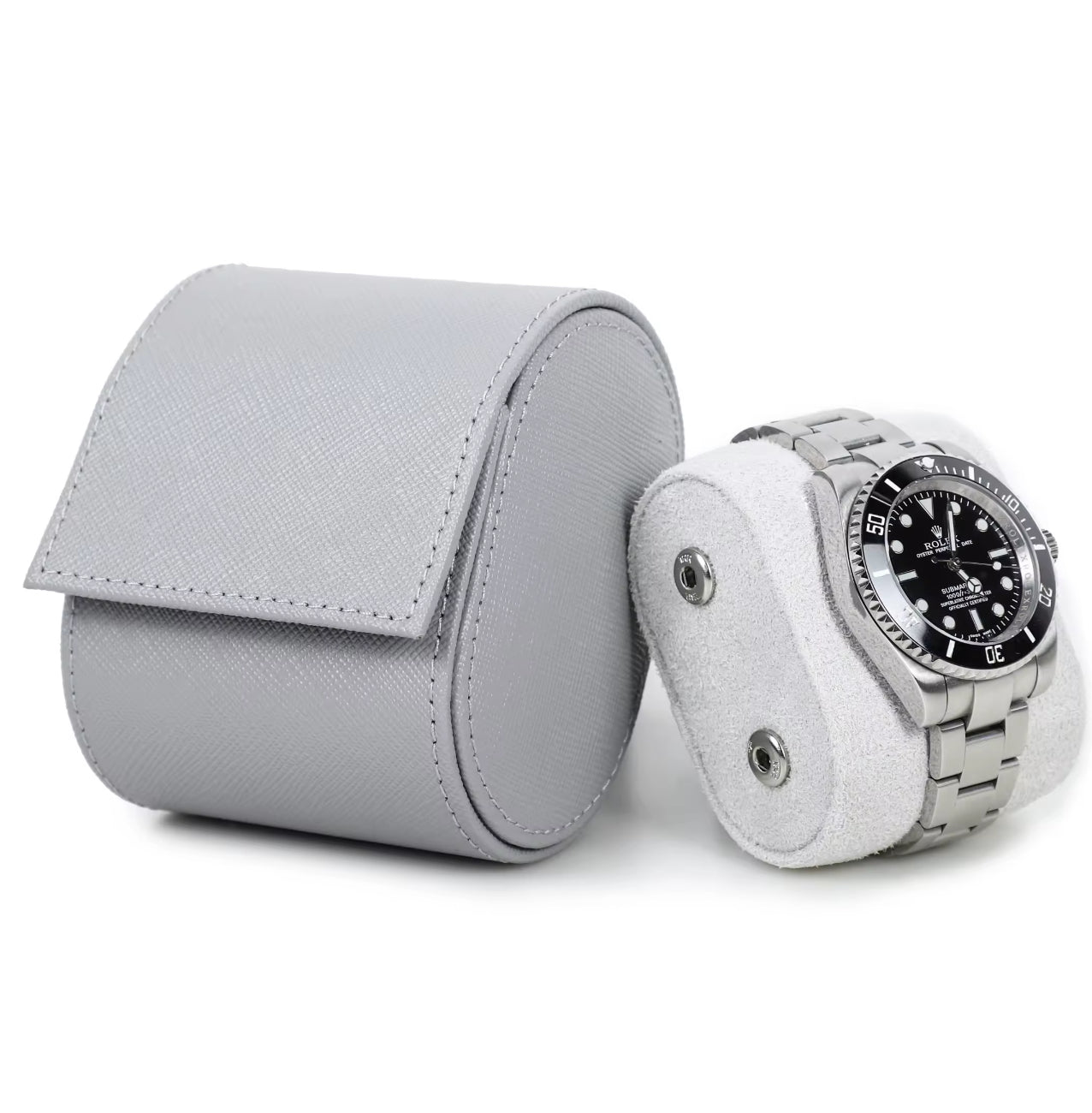 1-Slot Genuine Leather Watch Roll