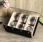 Genuine Leather Watch Roll 8 Slots