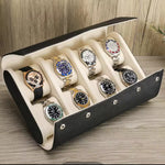 Genuine Leather Watch Roll 8 Slots