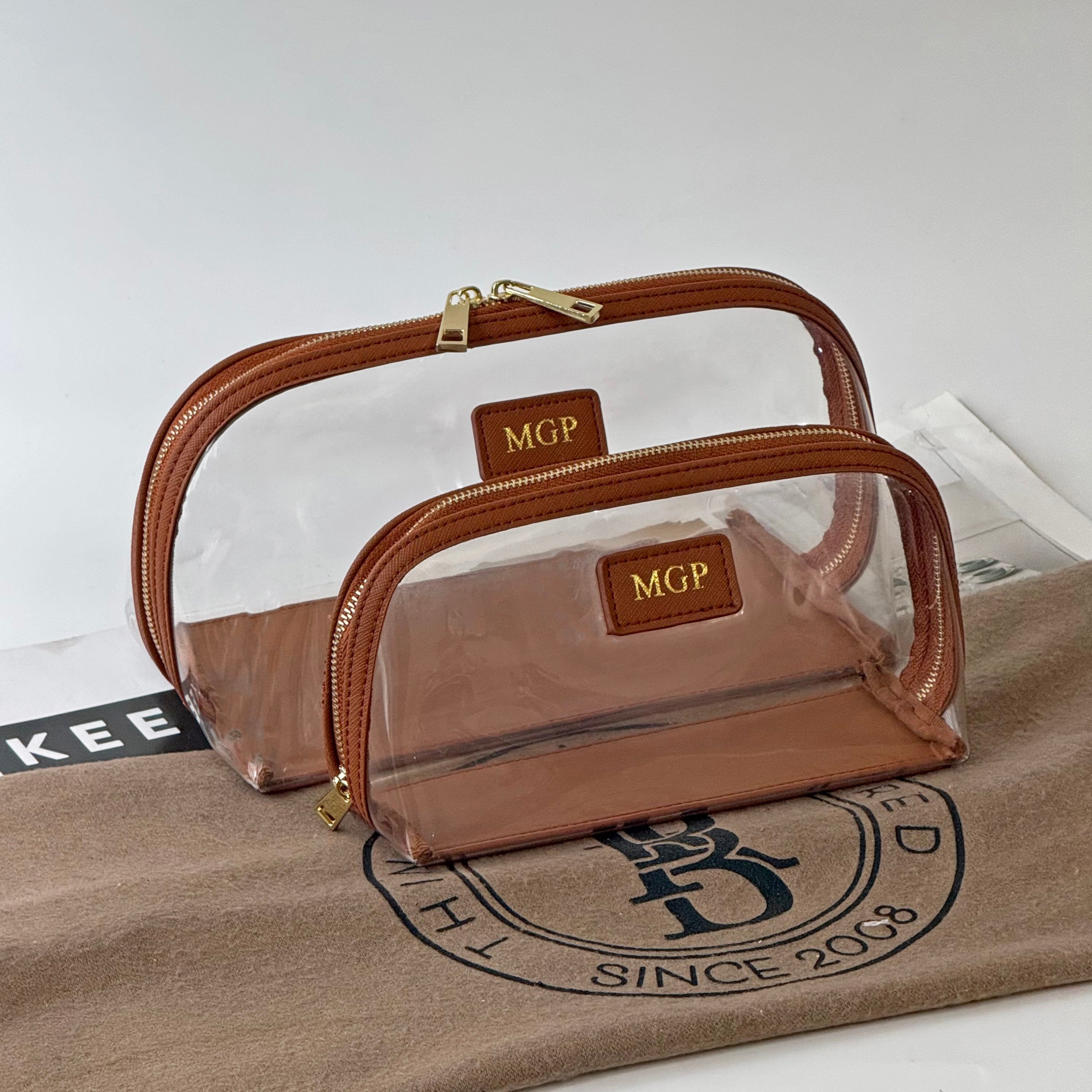 Clarity Case Micro Saffiano Leather Set of Two