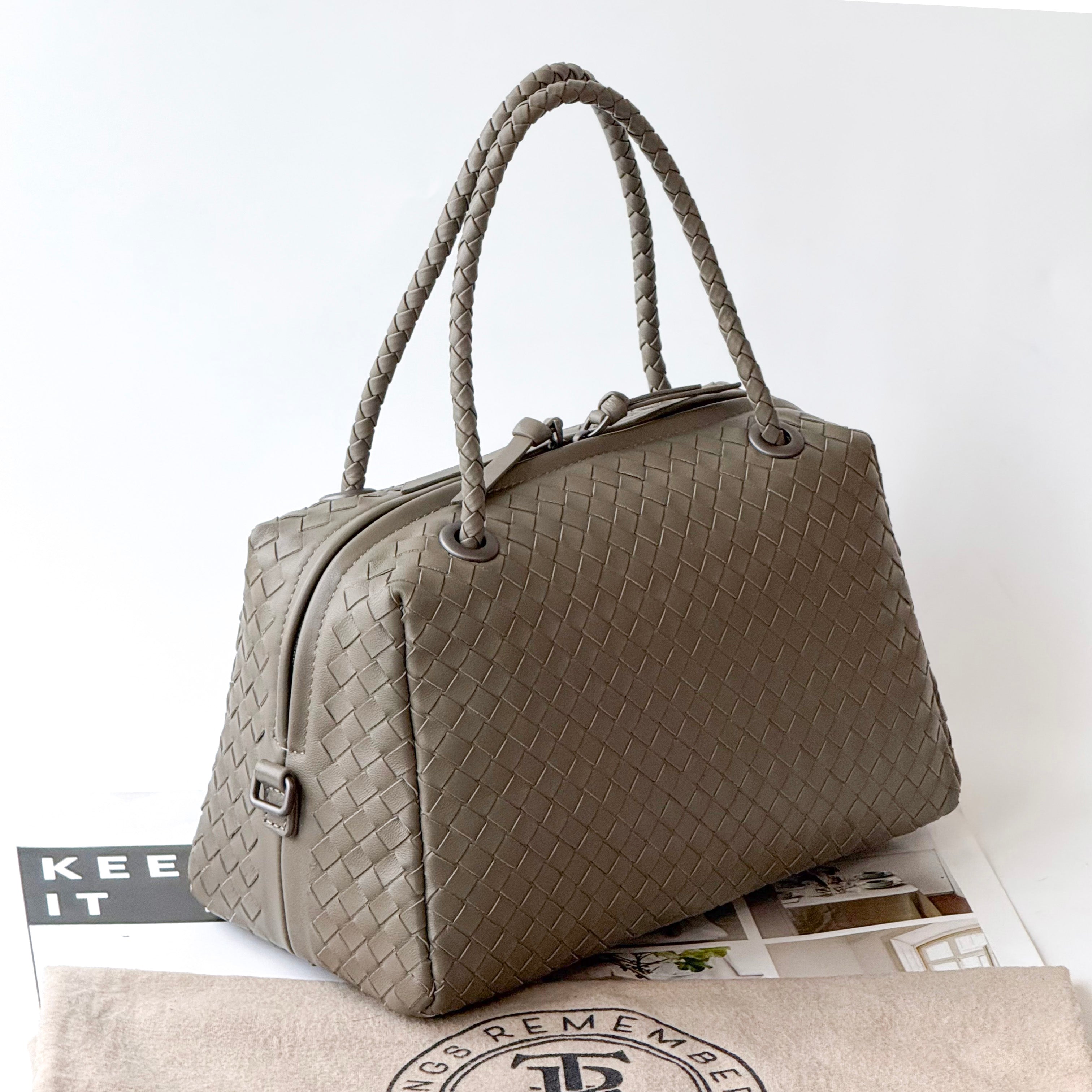 McKenzie Woven Boston Bag