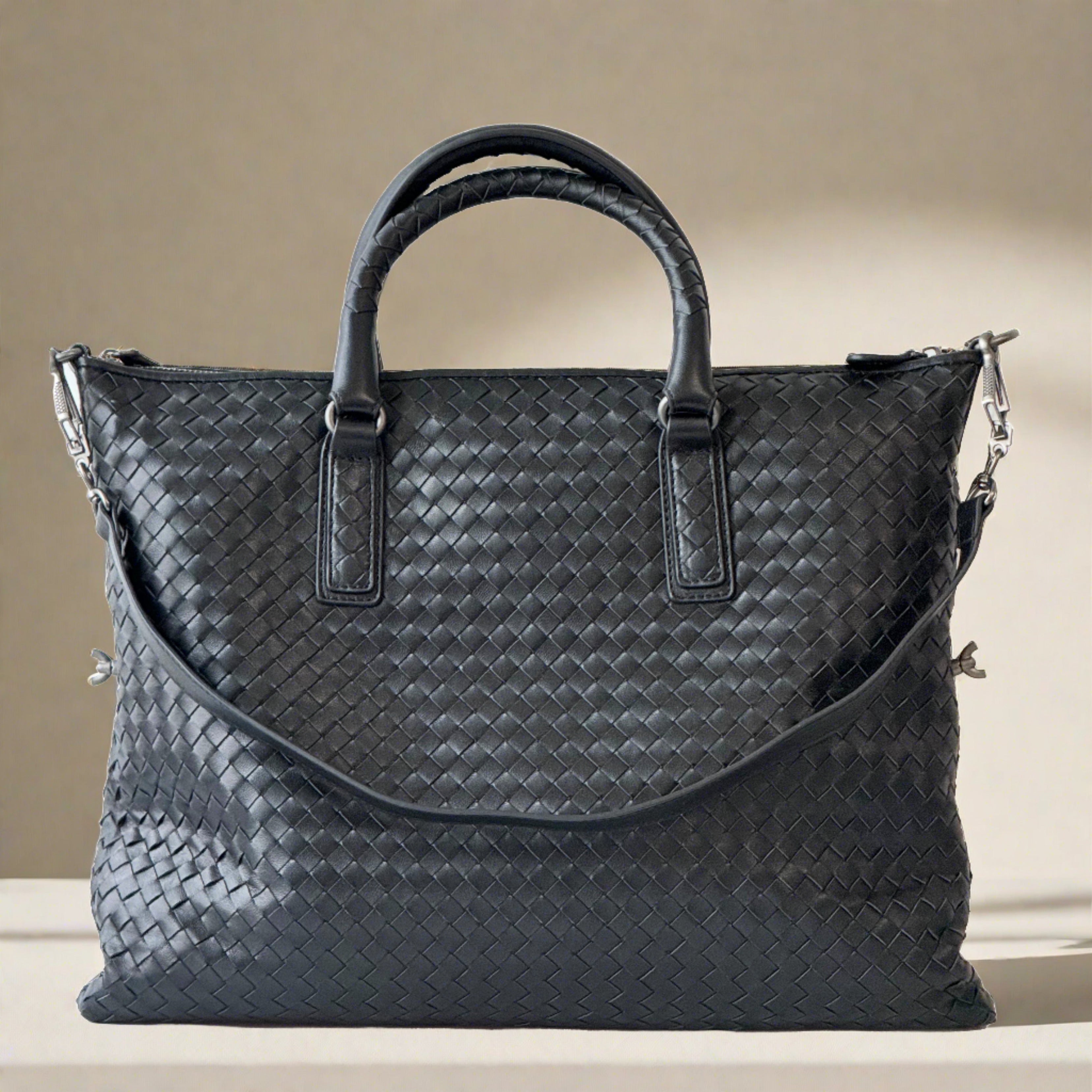 Mckenzie Medium Convertible Woven Tote Bag