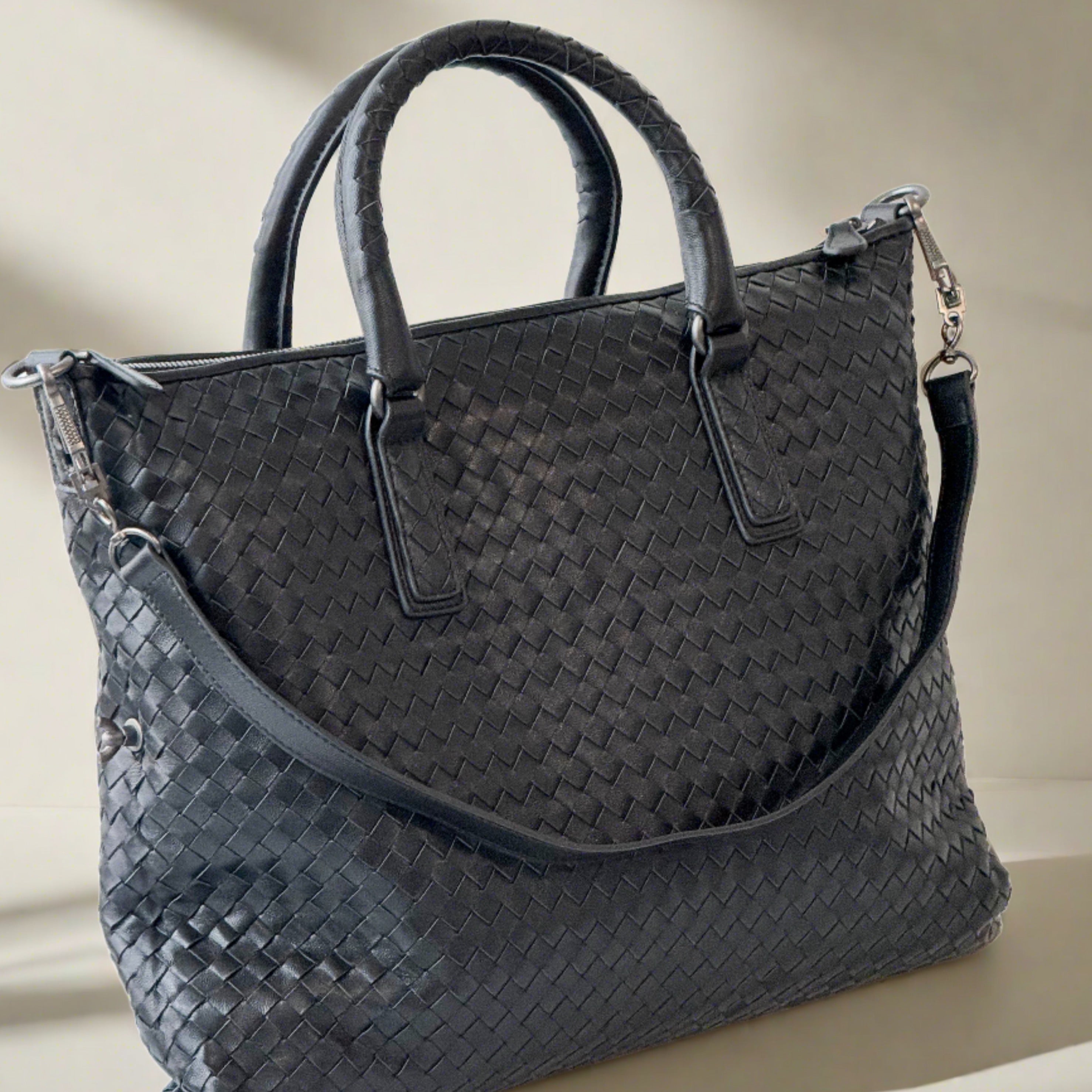 Mckenzie Medium Convertible Woven Tote Bag