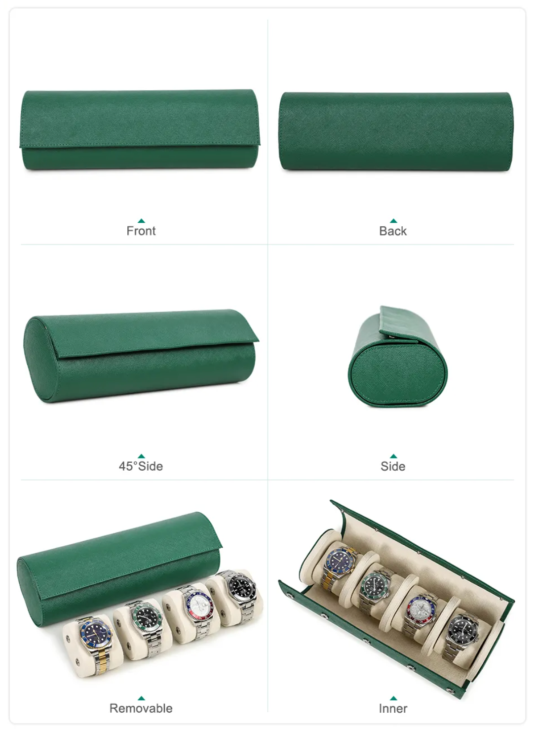 4 Slots Watch Roll Holder