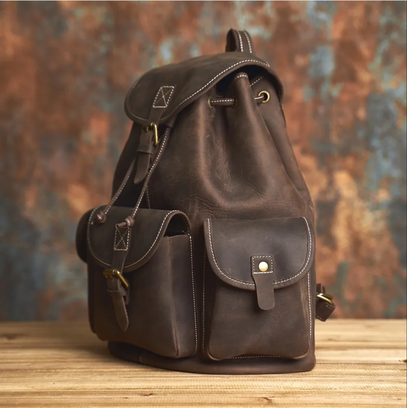 Reporter Leather Backpack