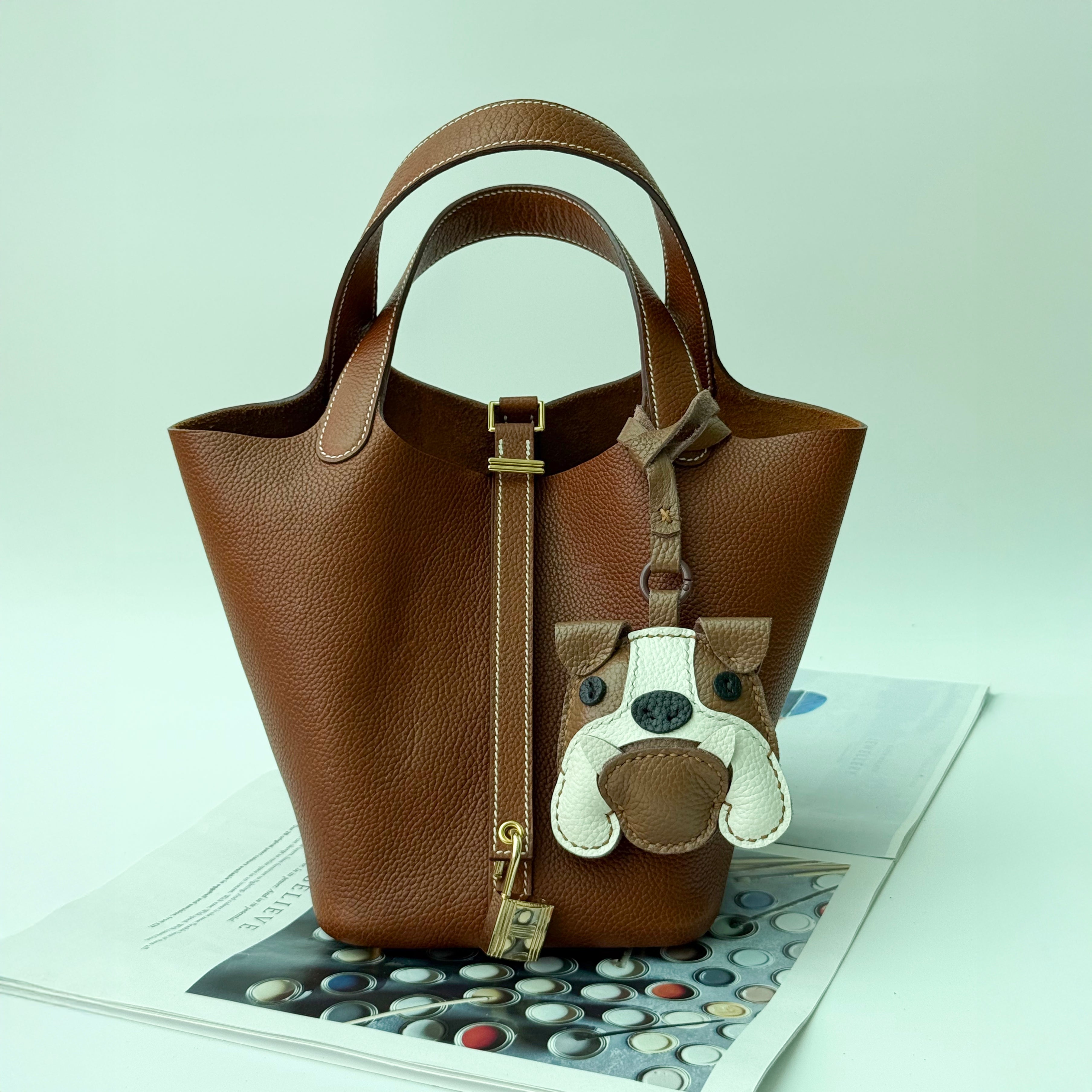 Elisabetta Slouch Bag Handstitched 18/22cm