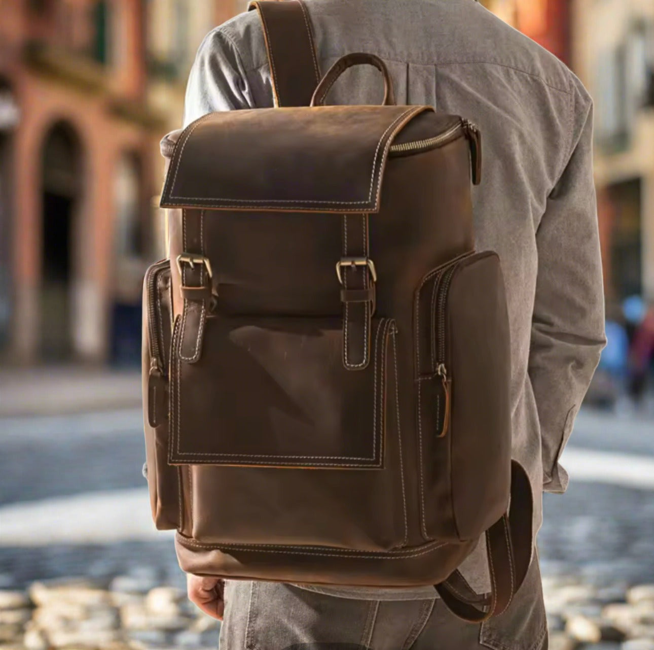 Beckett Leather Backpack