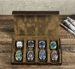 Genuine Leather Watch Roll 8 Slots