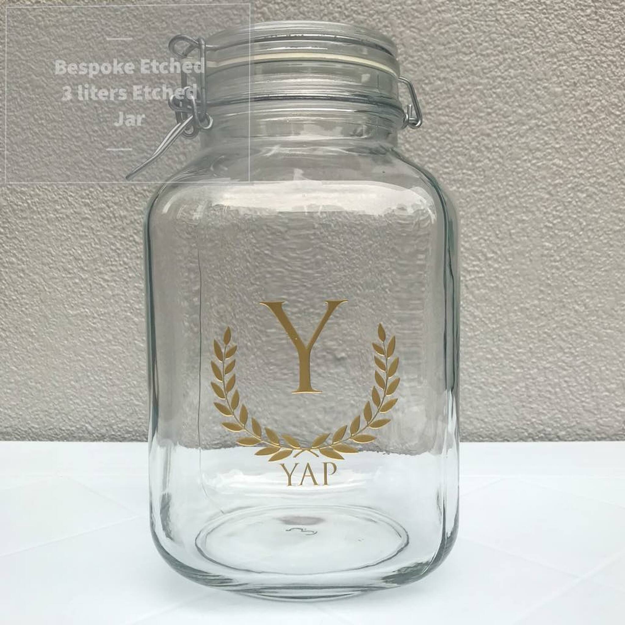 3L Bespoke Etched Jar