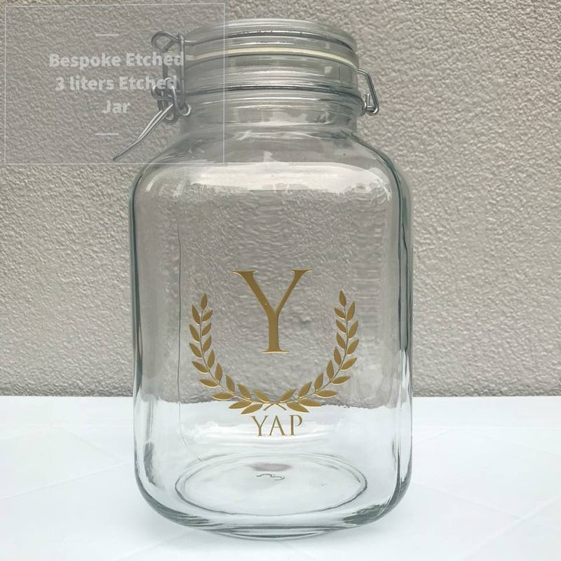 3L Bespoke Etched Jar