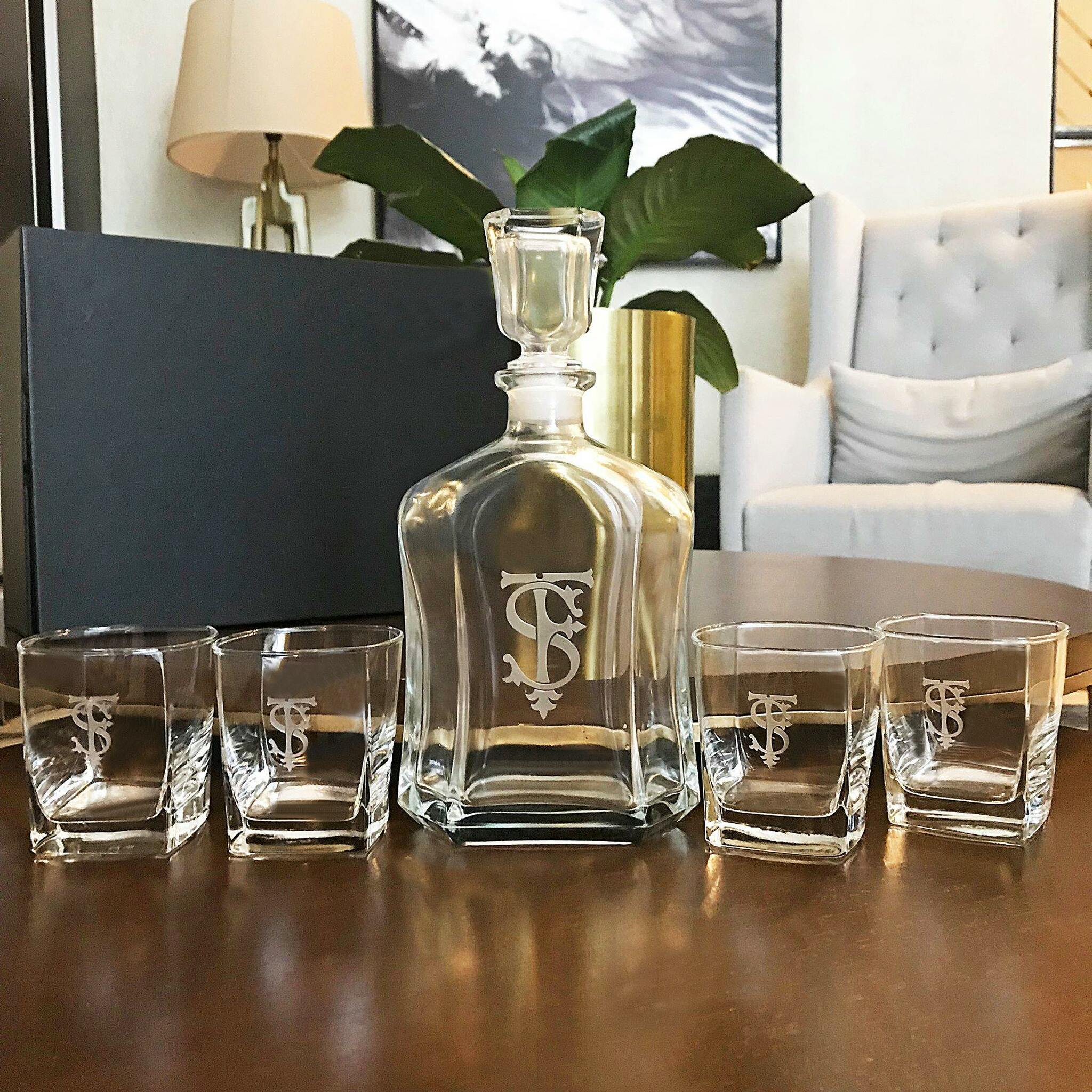 5pc Capitol Decanter and Glass Set