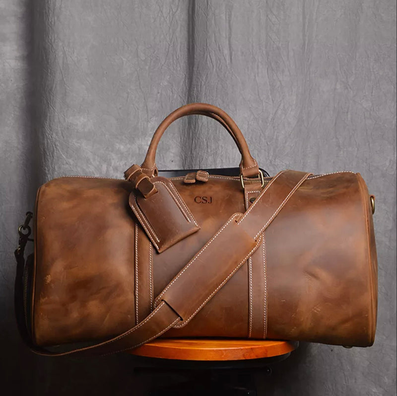 David Leather Weekender