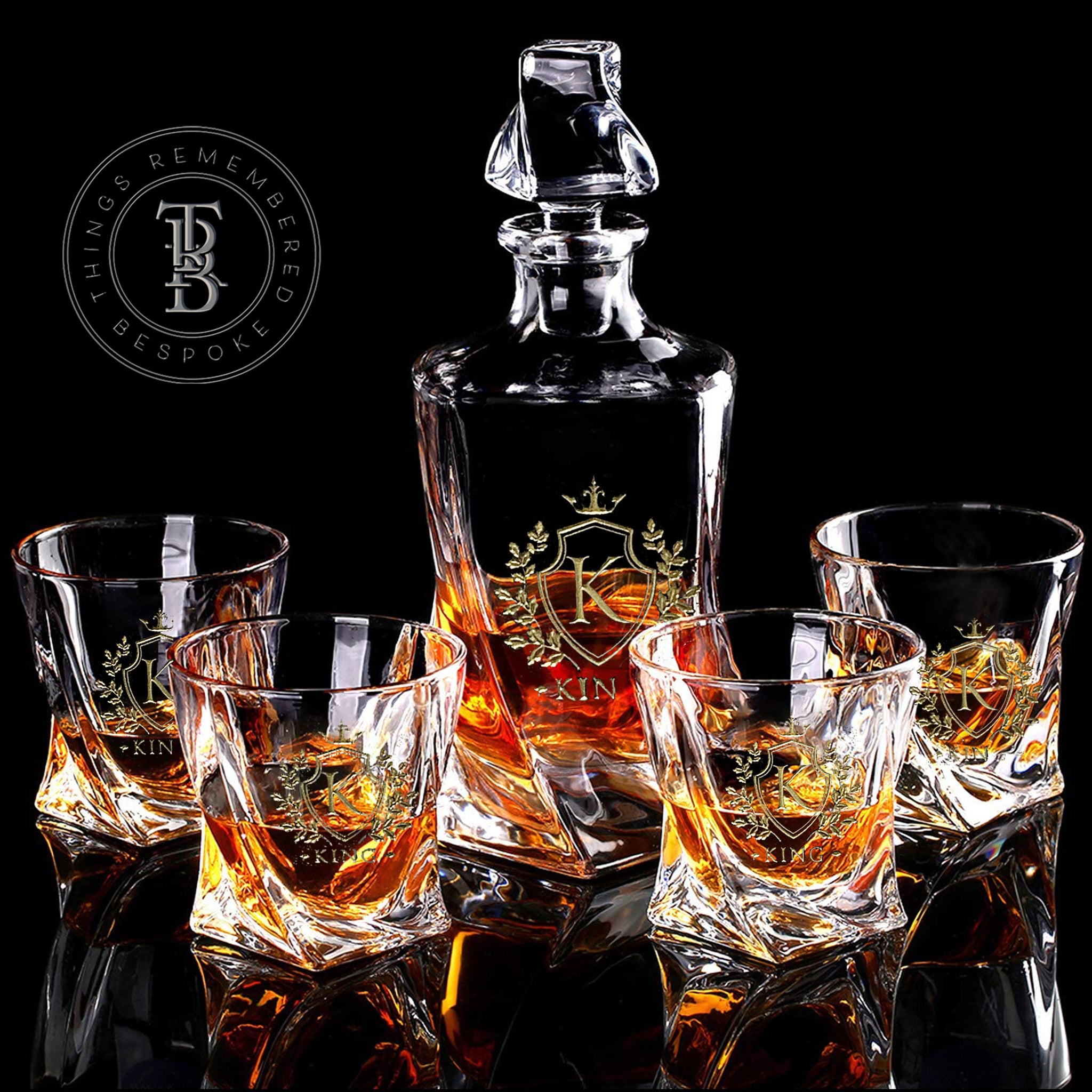 7pc Dorset Crystal Decanter and Glass Set