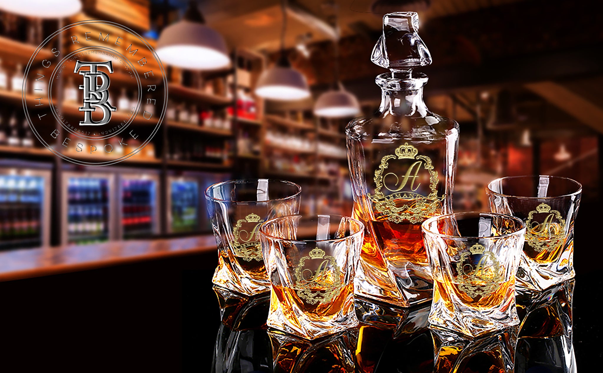 7pc Dorset Crystal Decanter and Glass Set