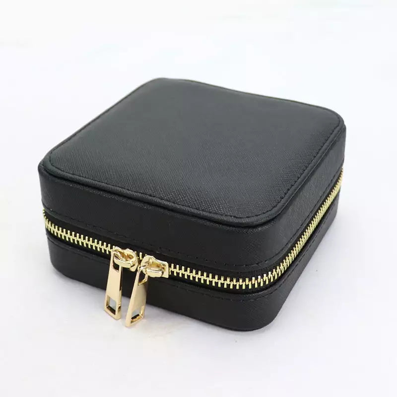 Genuine Leather Square Jewelry Box