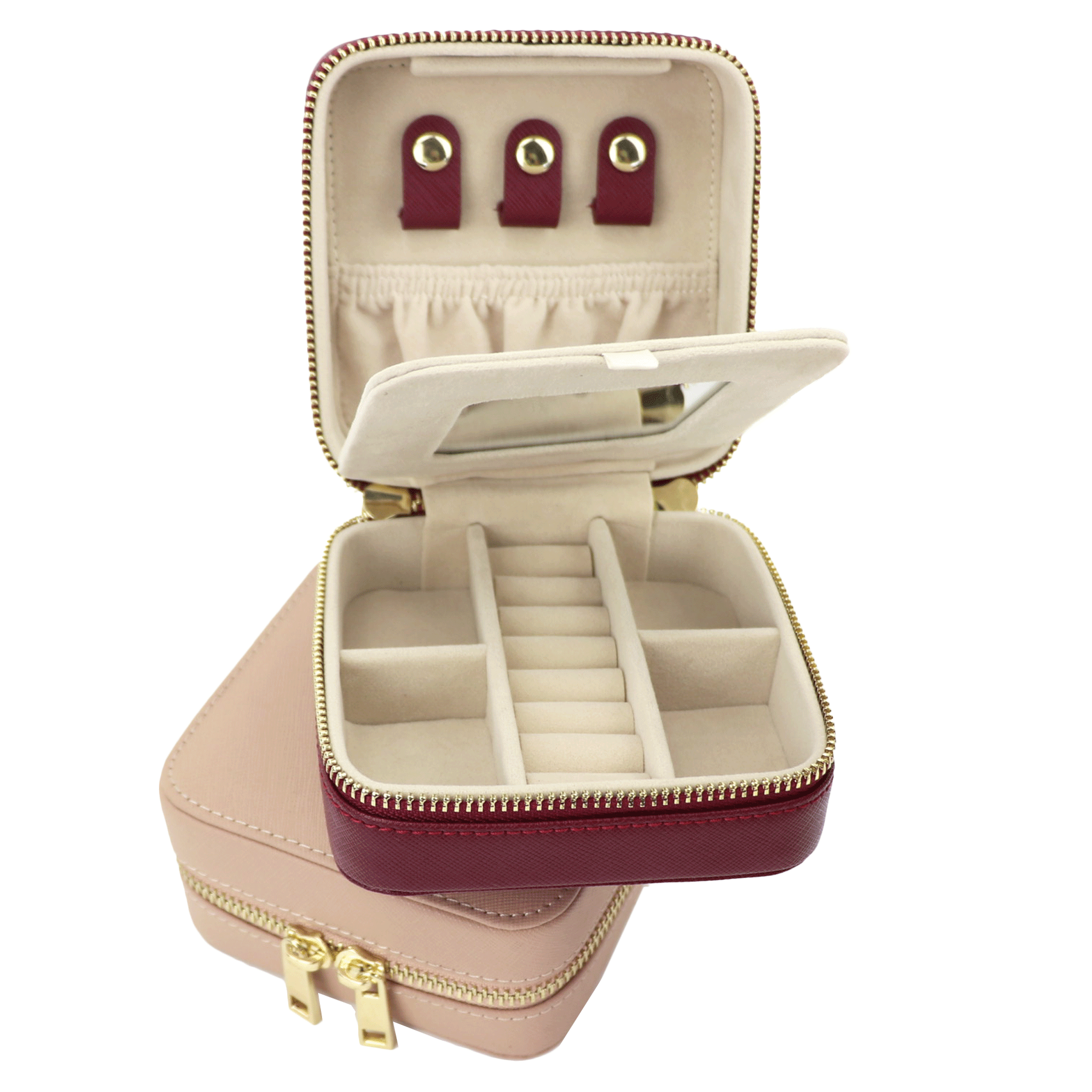 Genuine Leather Square Jewelry Box