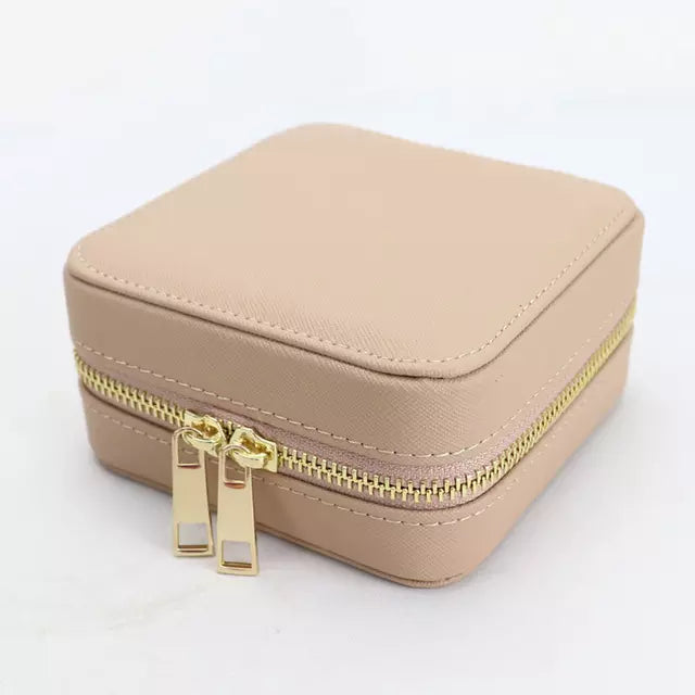 Genuine Leather Square Jewelry Box