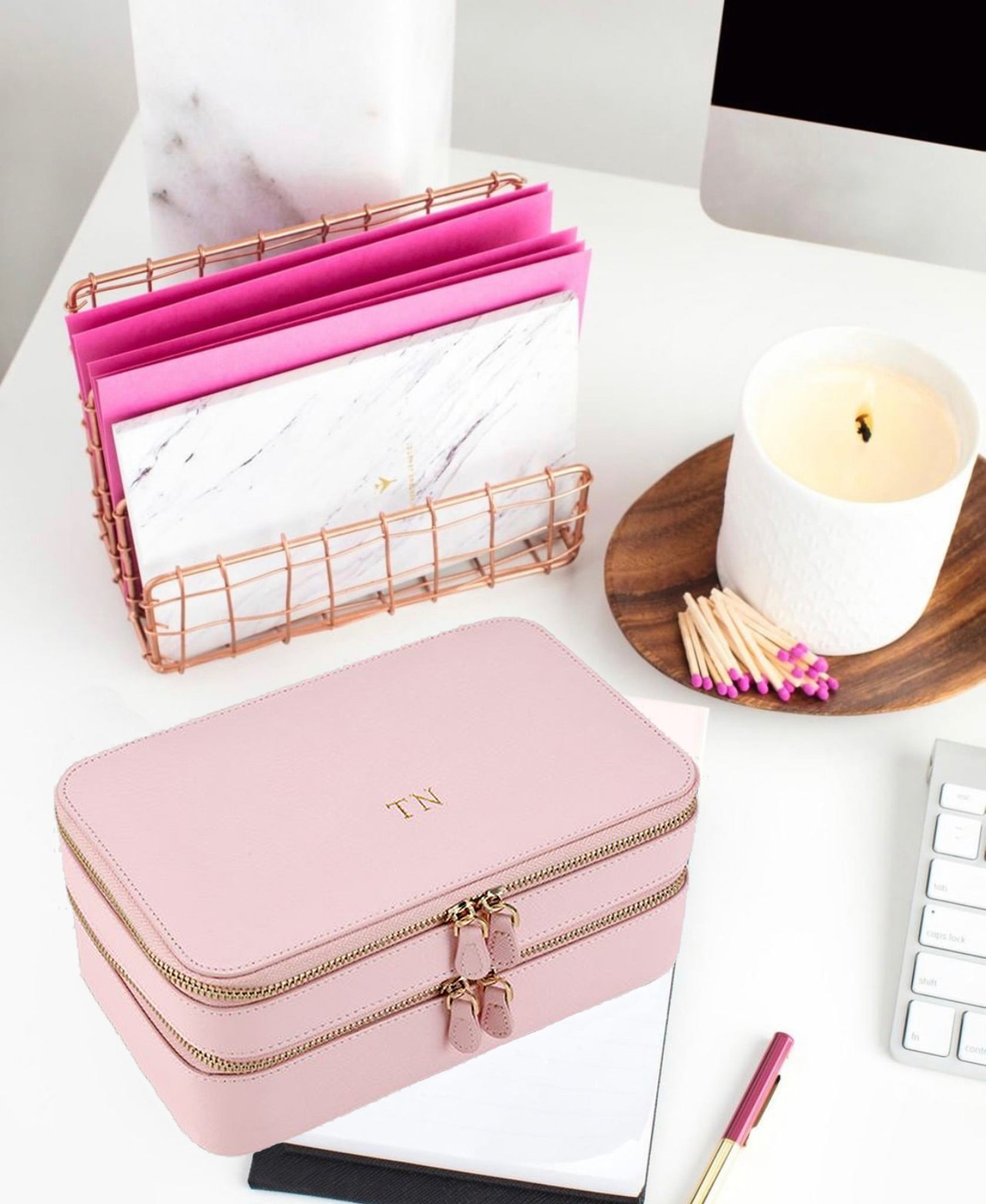 Genuine Leather Structured Travel Case