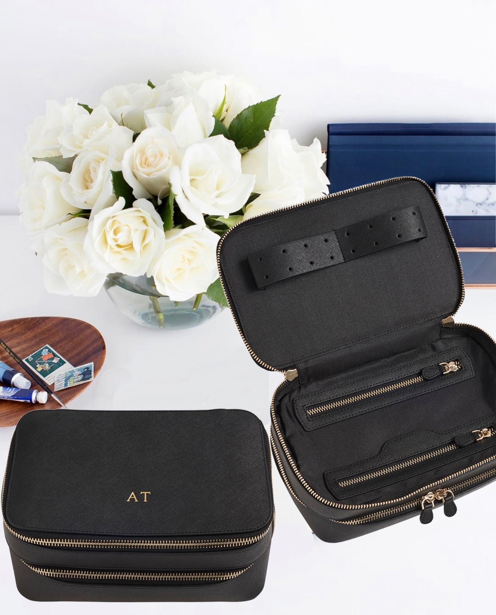 Genuine Leather Structured Travel Case