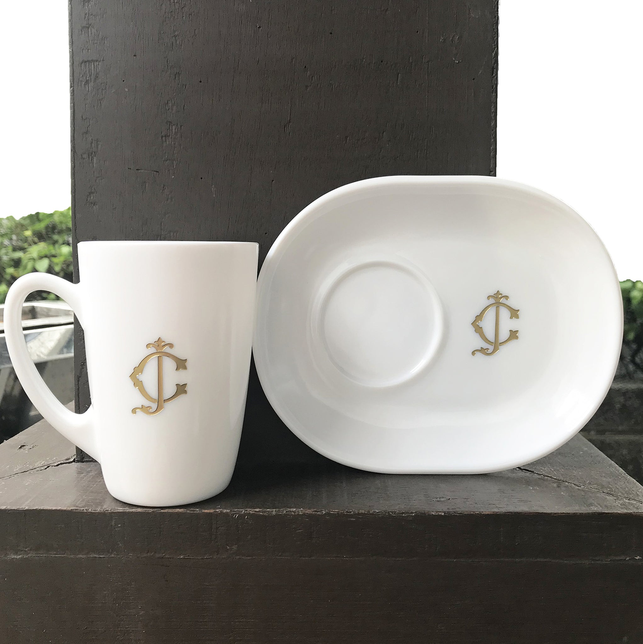 Sweet Line Cup and Saucer Set White