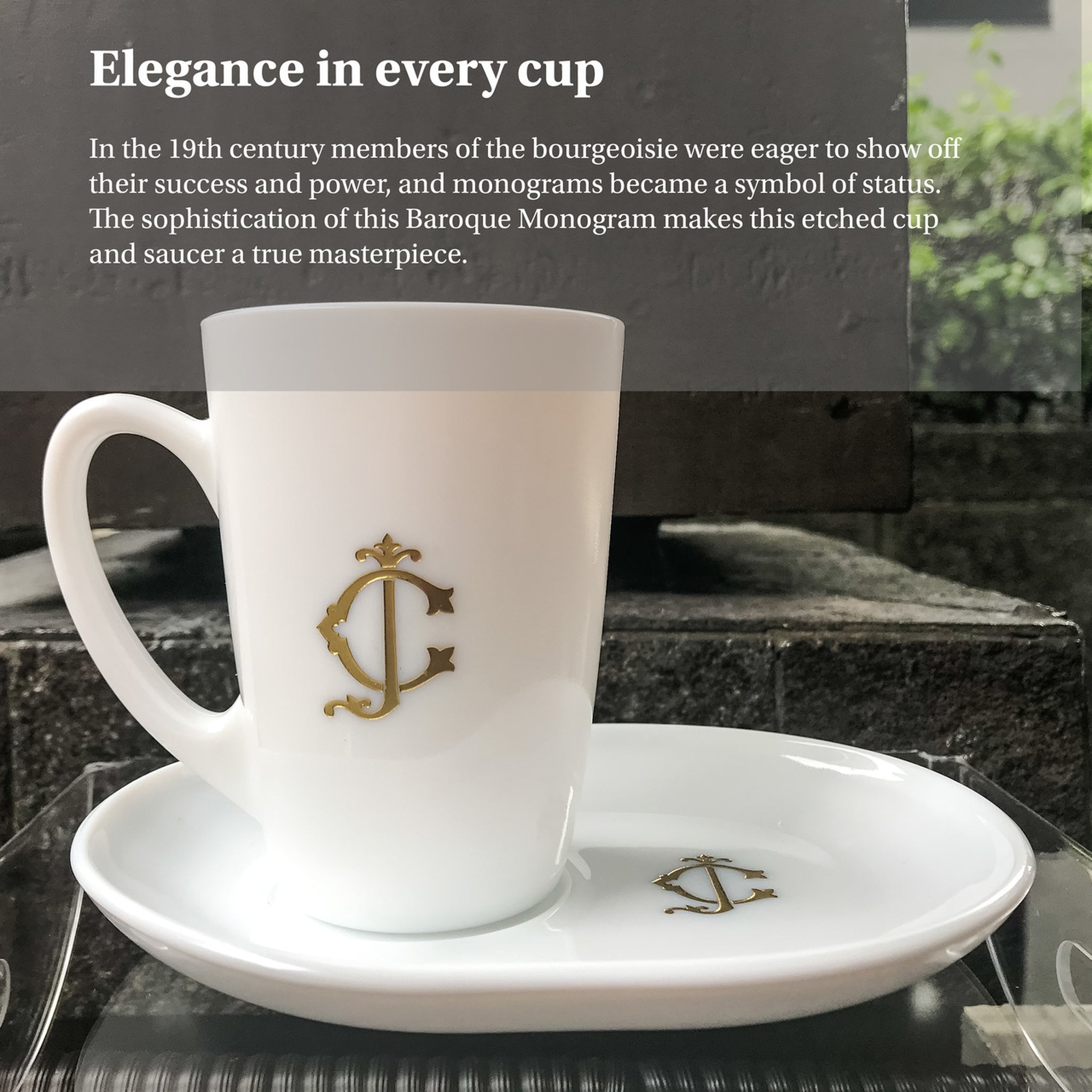 Sweet Line Cup and Saucer Set White