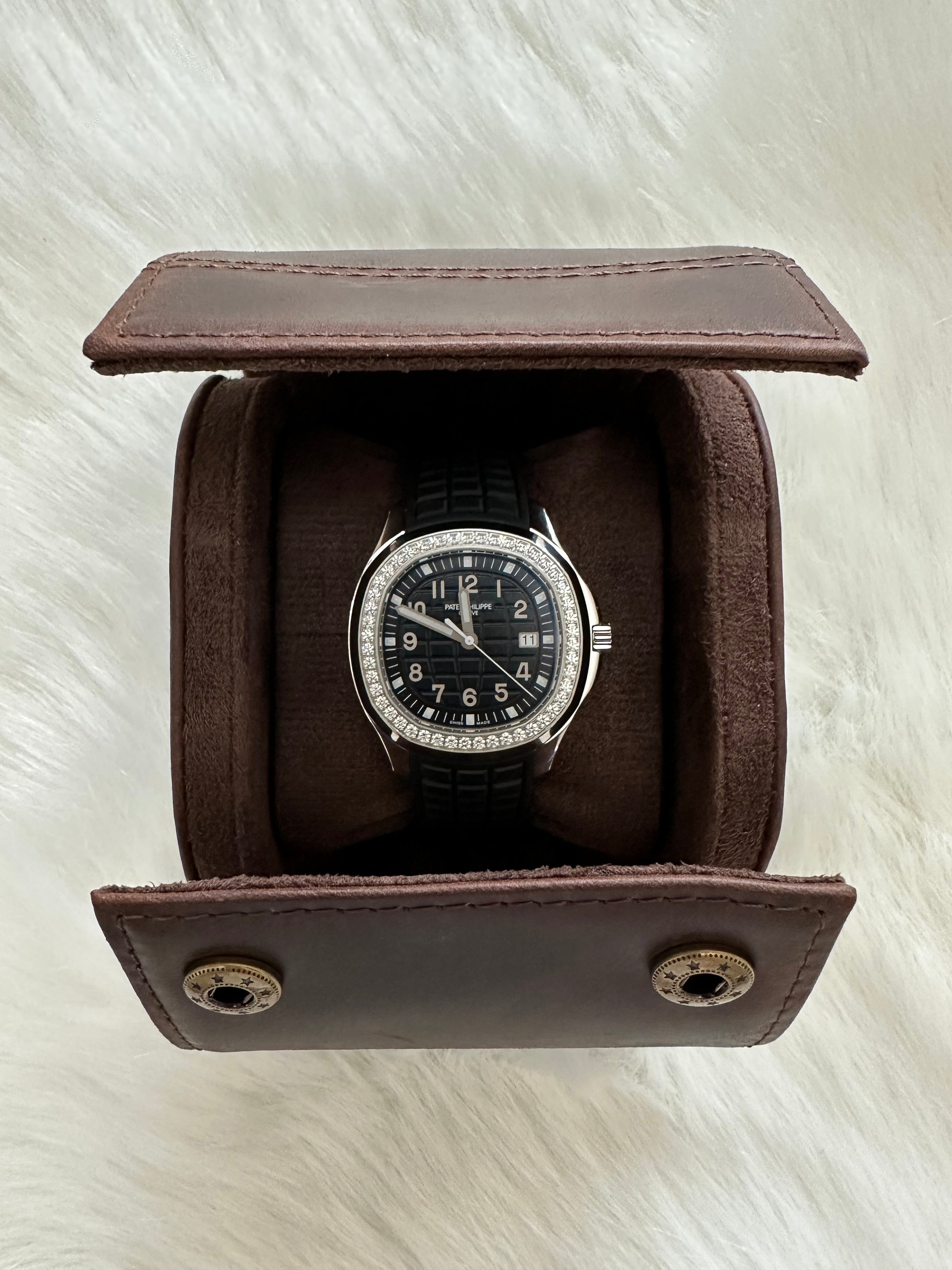 1-Slot Genuine Leather Watch Roll