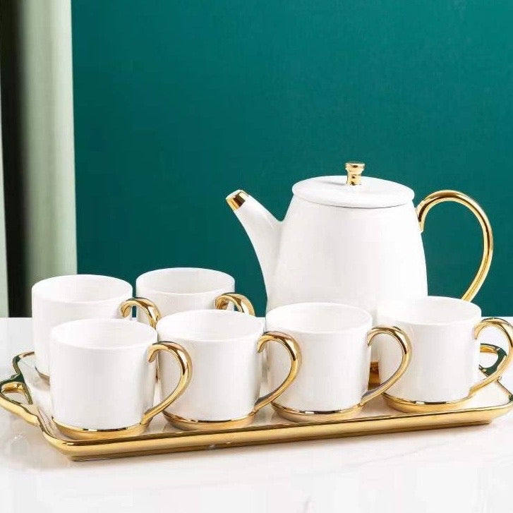 8pc Exquisite Tea Set with Tray