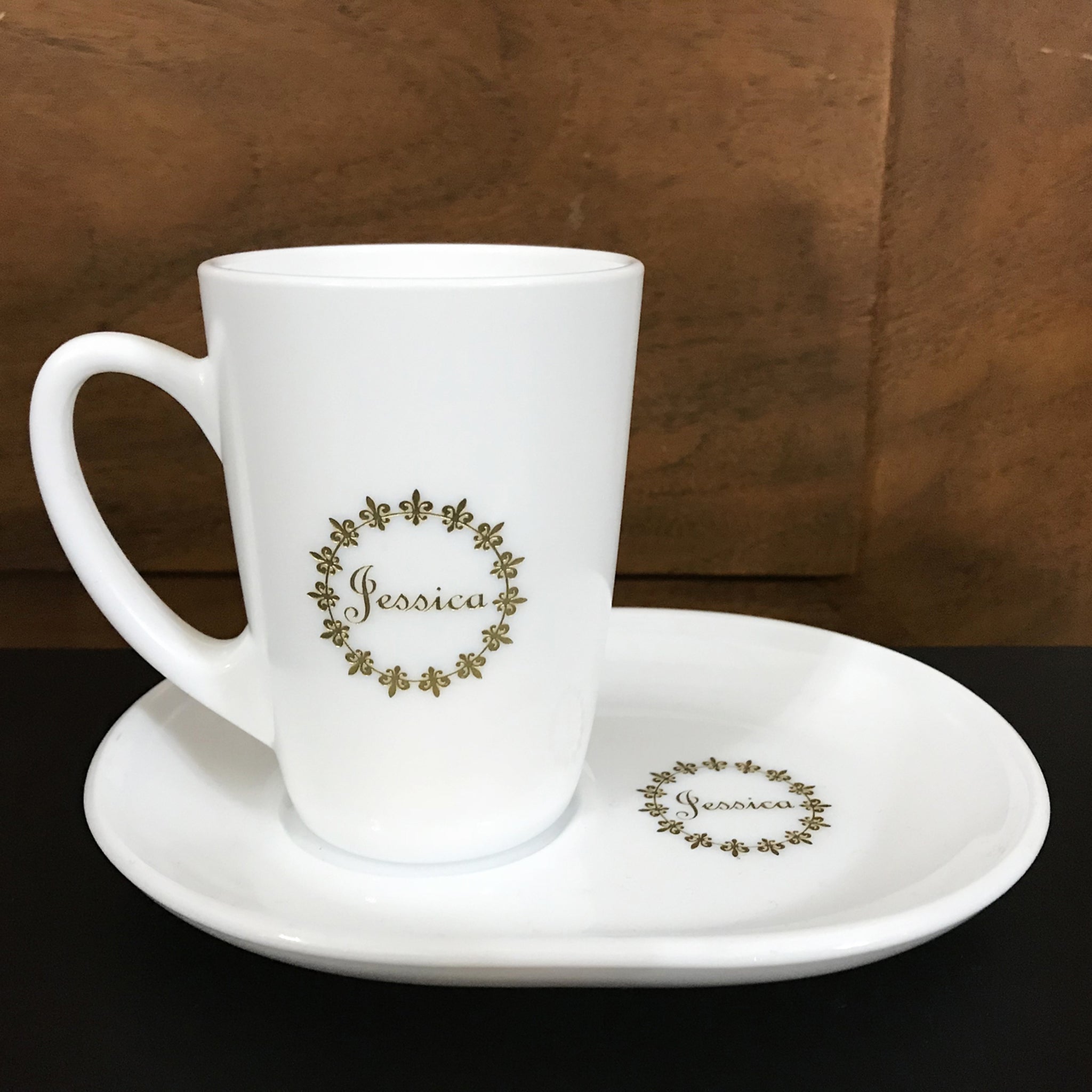 Sweet Line Cup and Saucer Set White