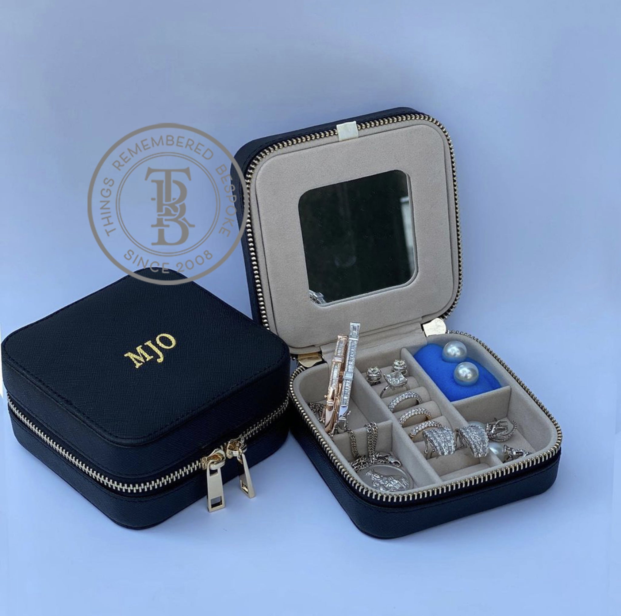 Genuine Leather Square Jewelry Box