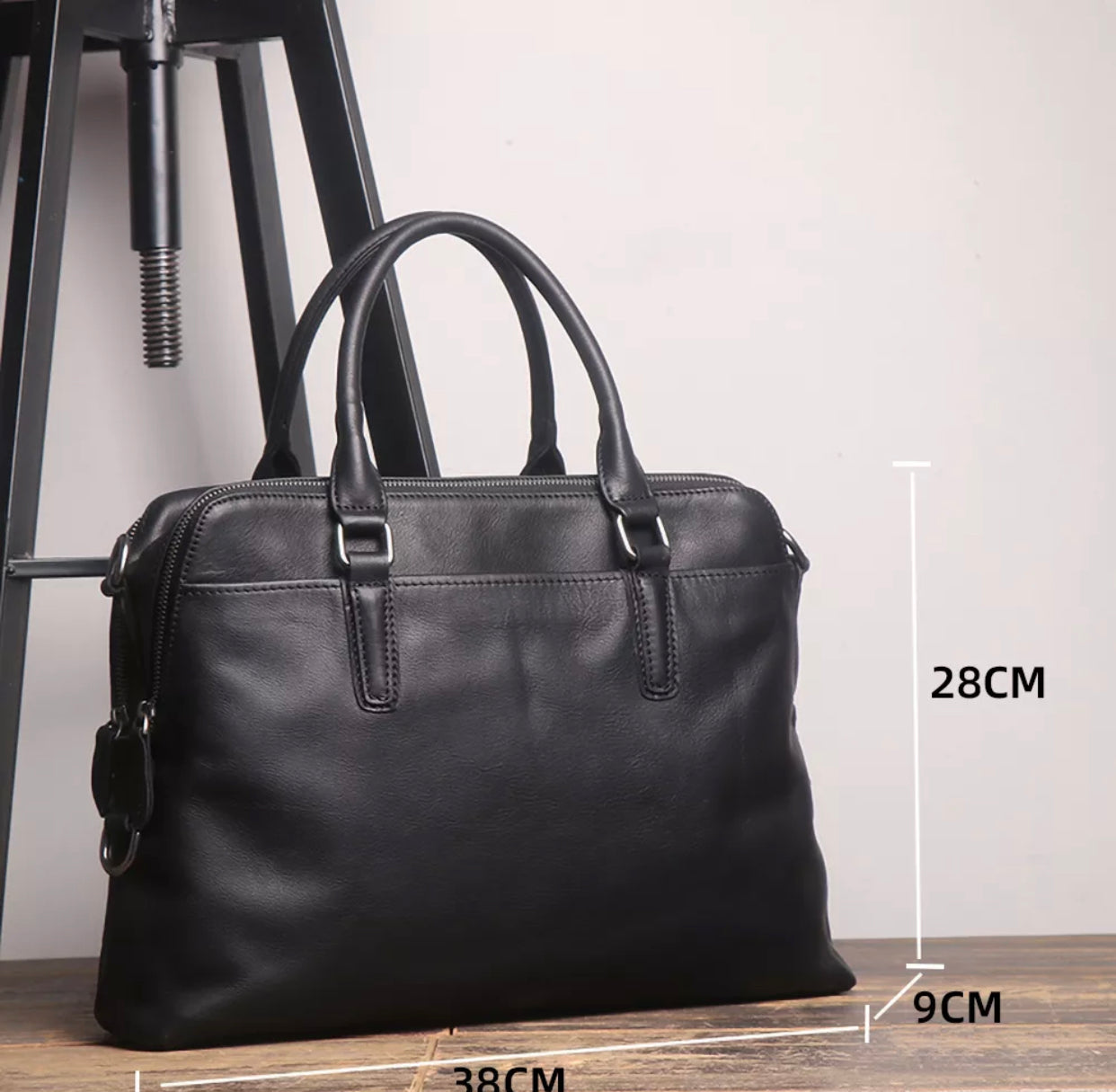 Mark Leather Messenger Briefcase