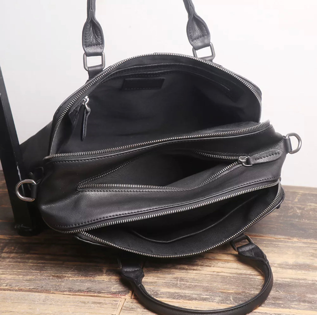 Mark Leather Messenger Briefcase