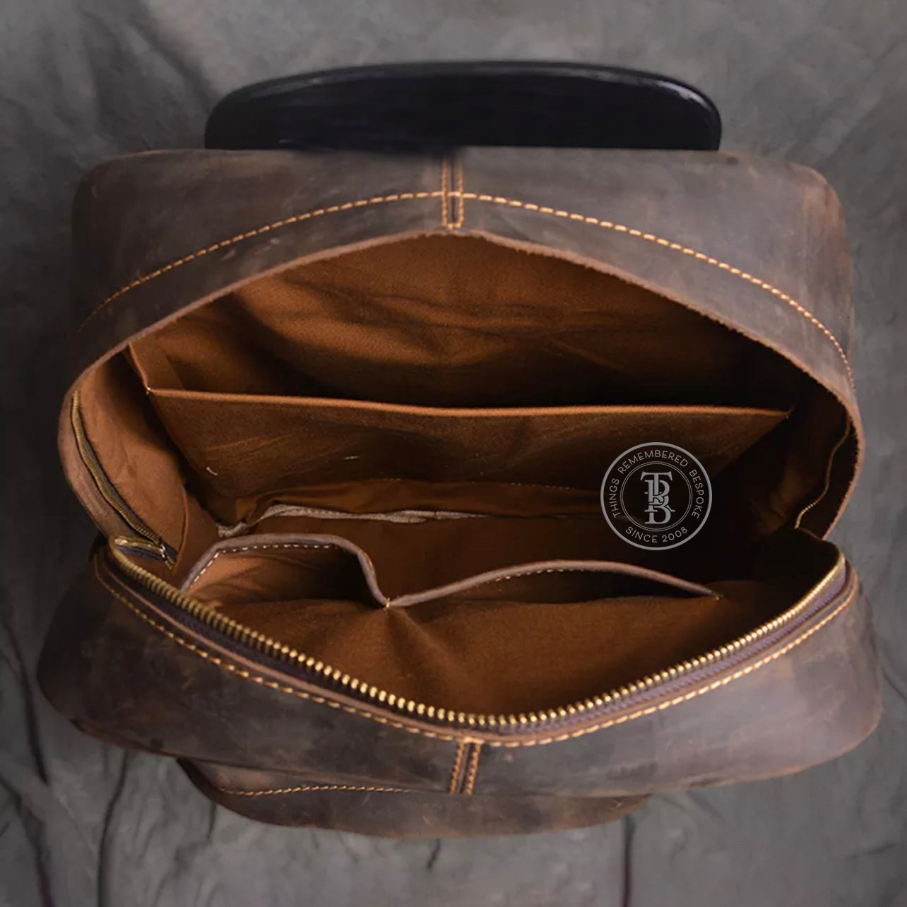 Zip Around Leather Backpack