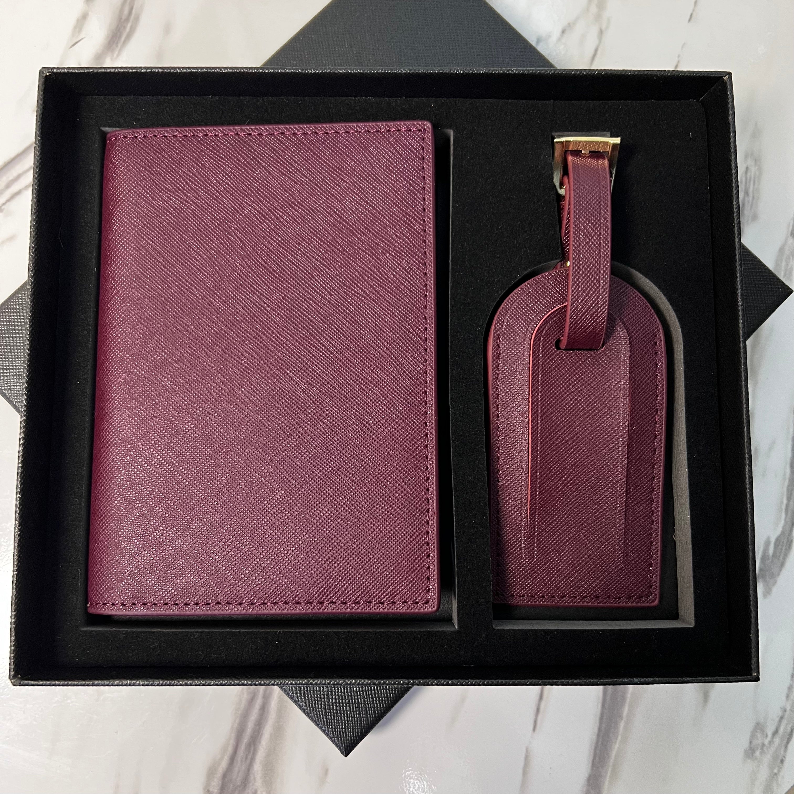 Passport holder and Luggage Tag Gift Set