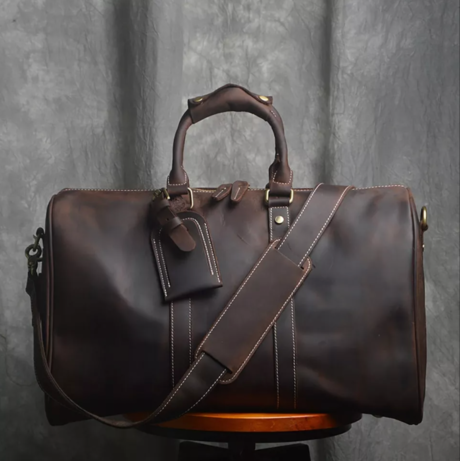 David Leather Weekender