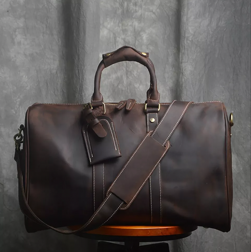 David Leather Weekender