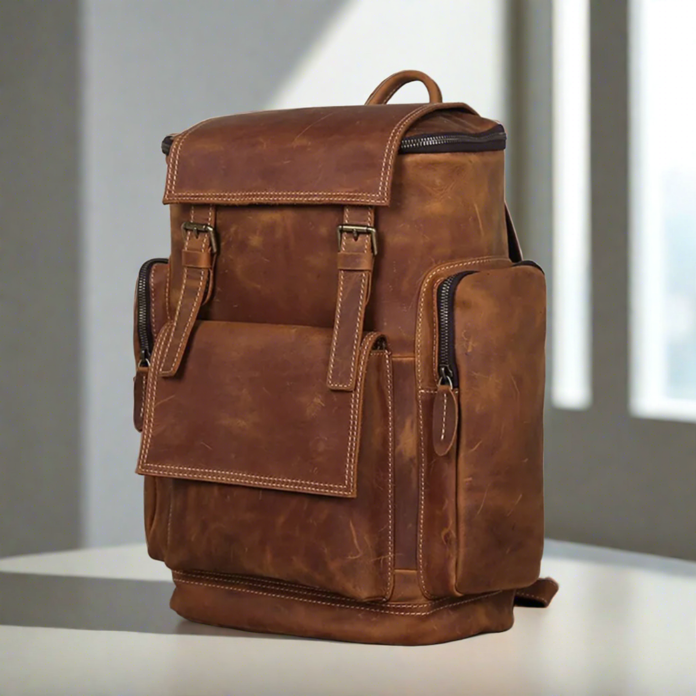 Beckett Leather Backpack