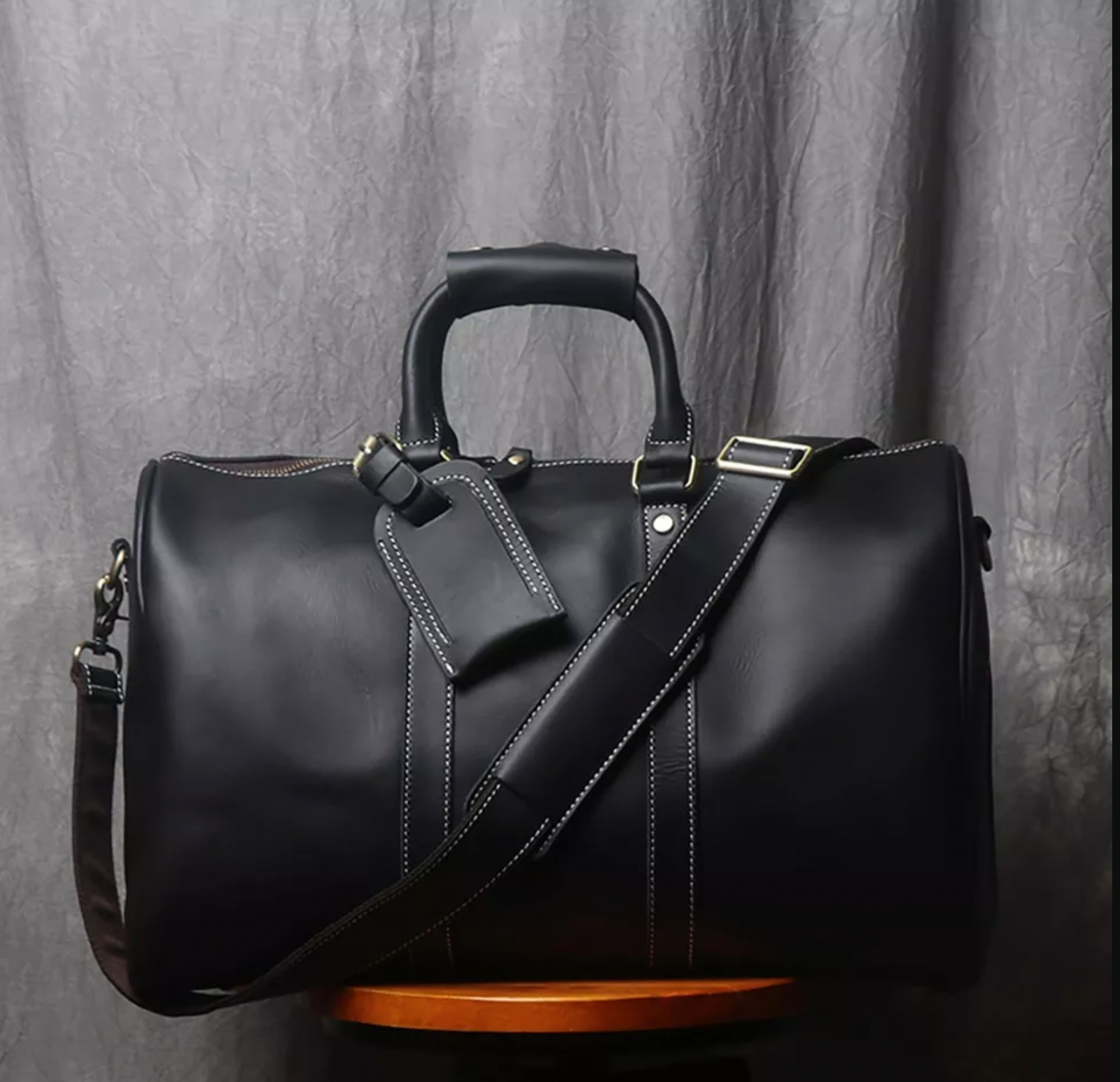 David Leather Weekender