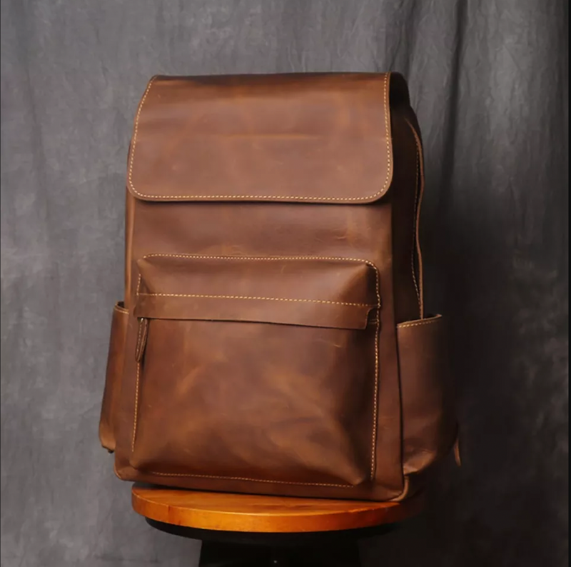 Zip Around Leather Backpack