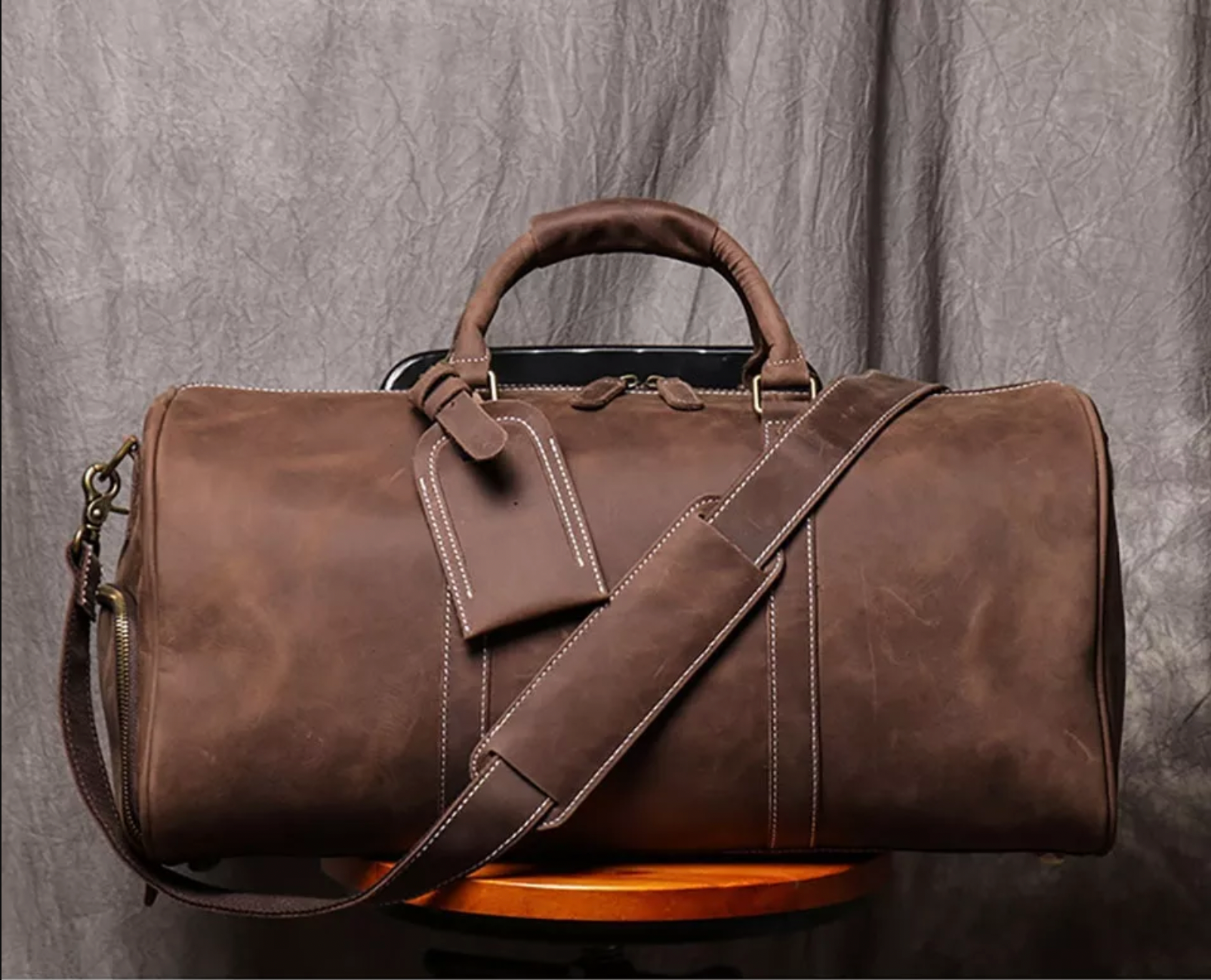 David Leather Weekender